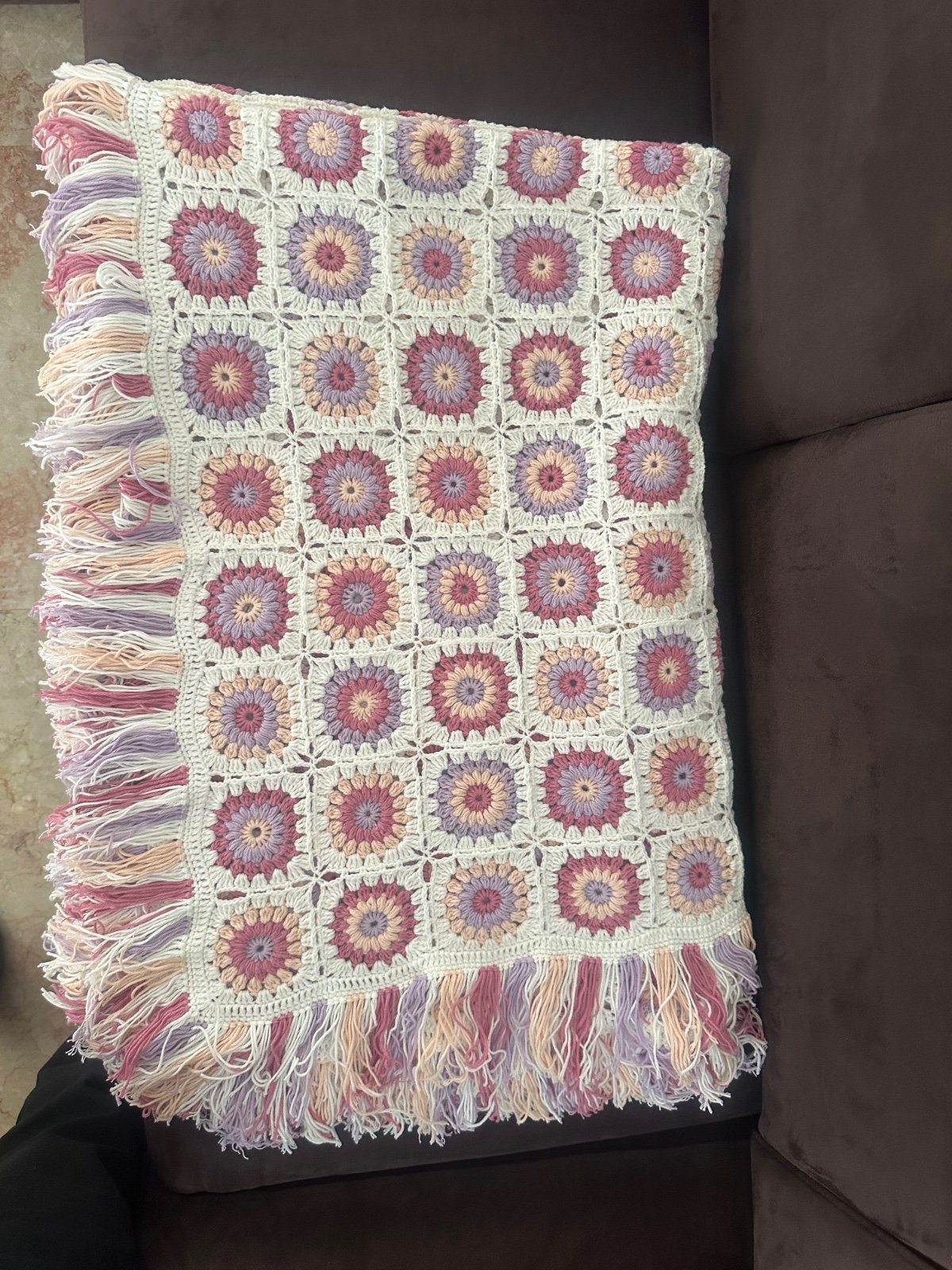 Gehaakte  Granny Square deken