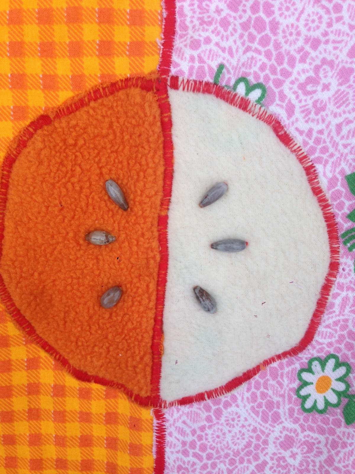 Appeltjes tas van gerecyclede stoffen