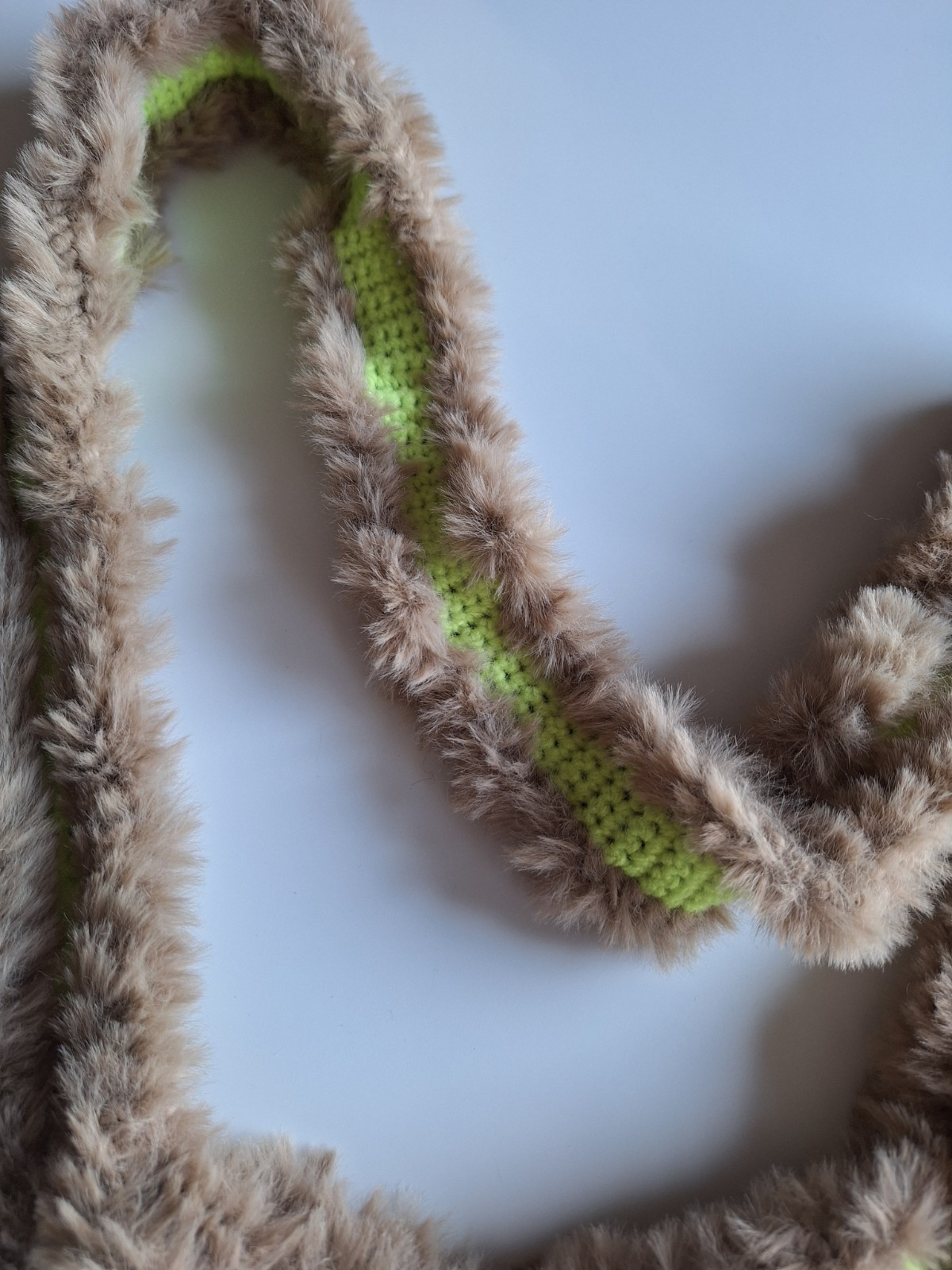 Gehaakte tas | Limegroen, zwart, beige en witte ster