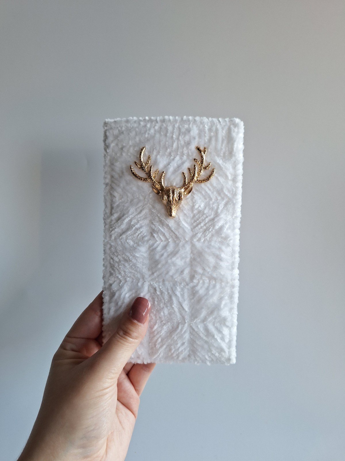 Geweven brillenkoker 'White & gold' - 56457.jpeg Geweven brillenkoker | Wit en goud