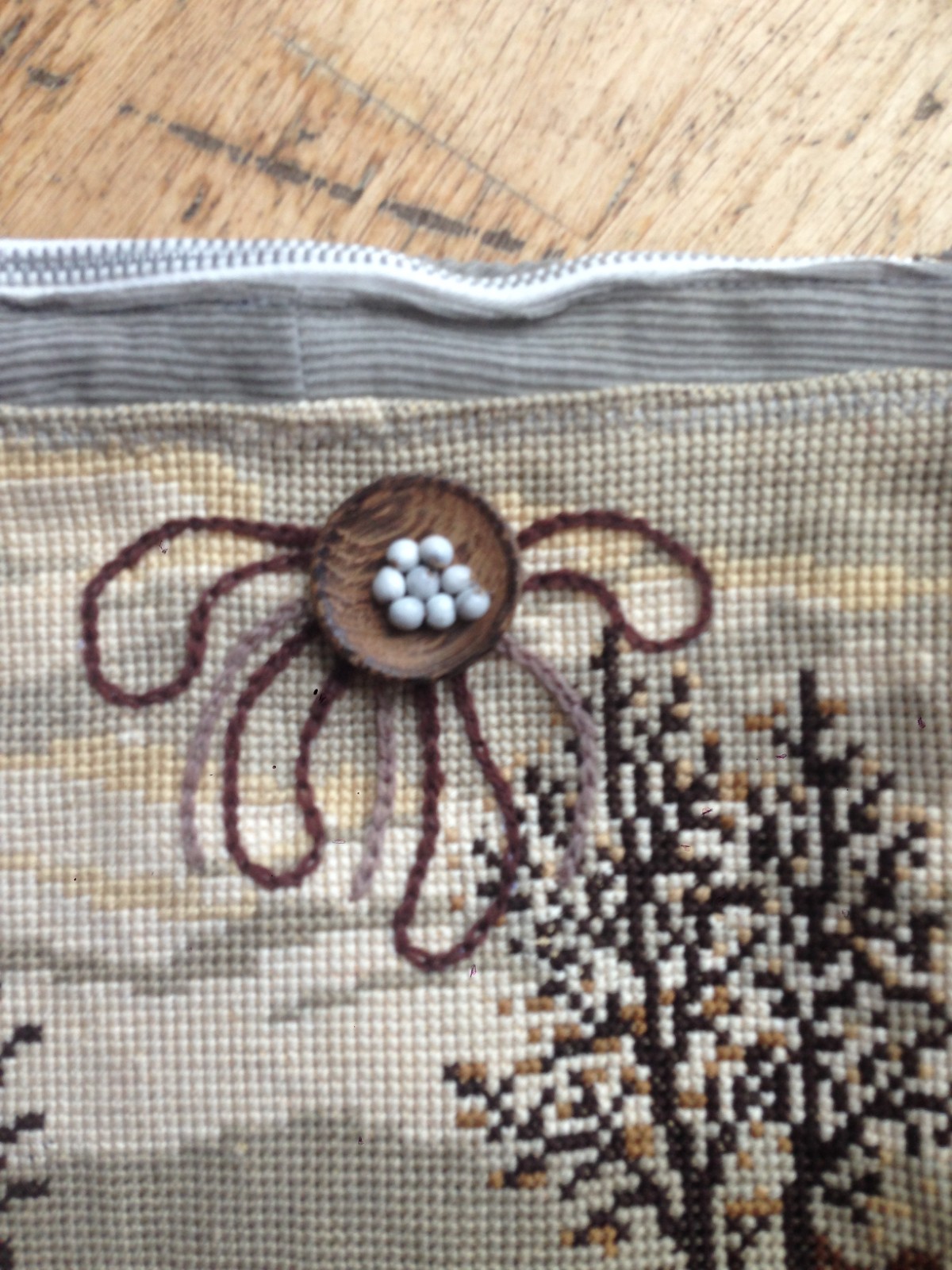 Tas van vintage borduurwerk