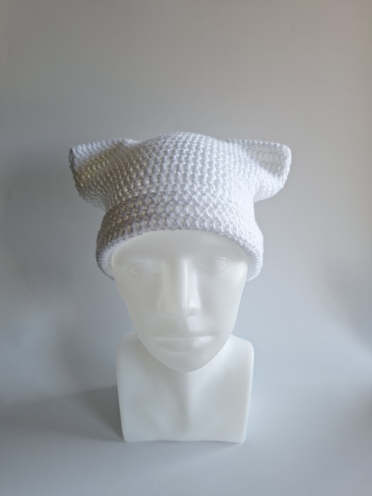 Gehaakte muts 'Basic white' - 56922.jpeg Gehaakte muts | Wit