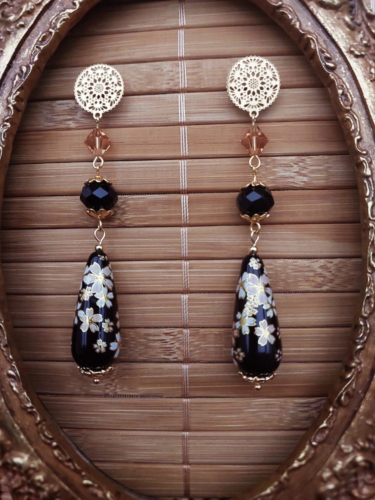 Midnight Dangle Earrings - 59002.jpeg Middernacht druppel oorbellen