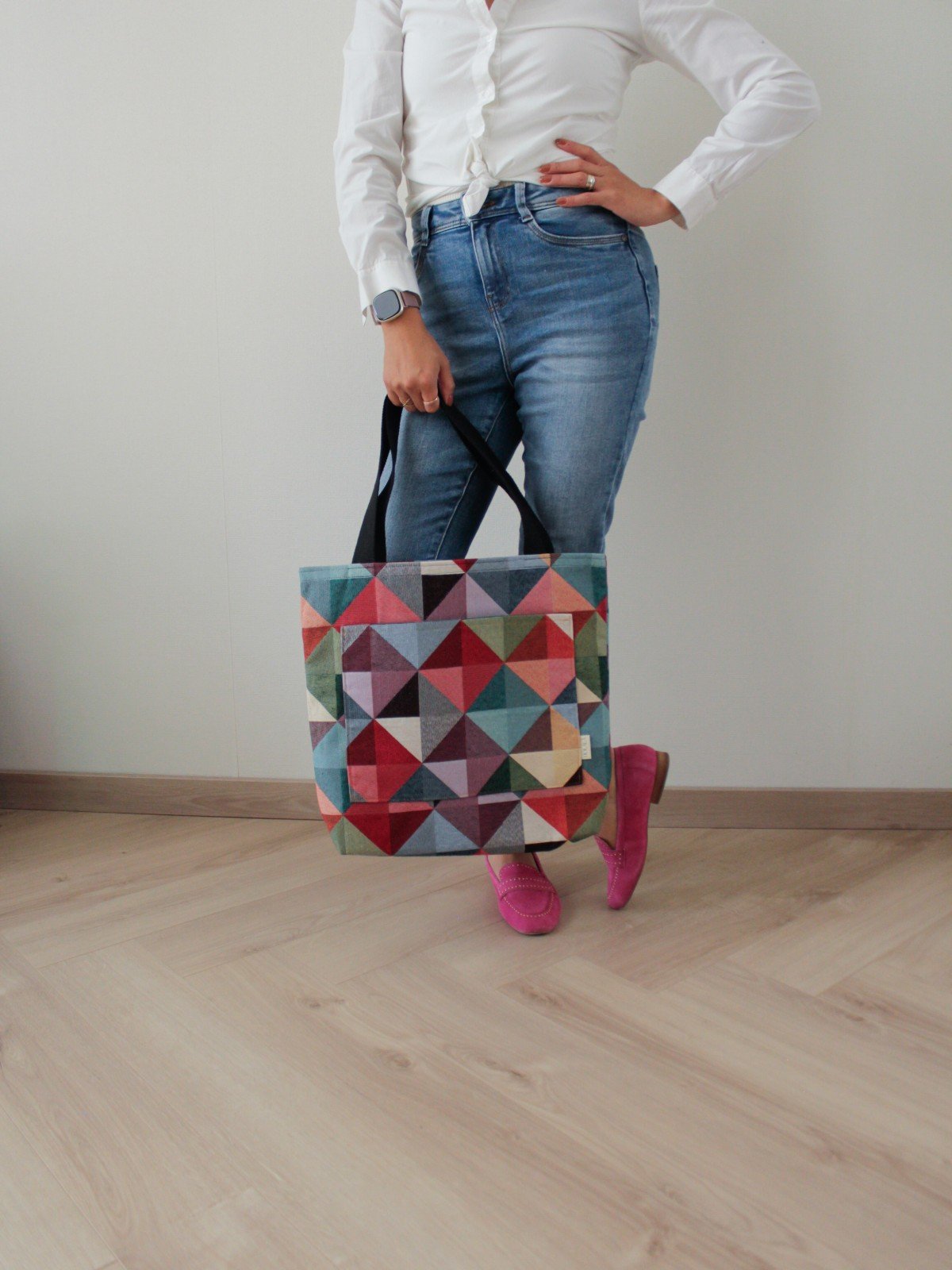 Stoffen Tote - Triangles - Model Berna