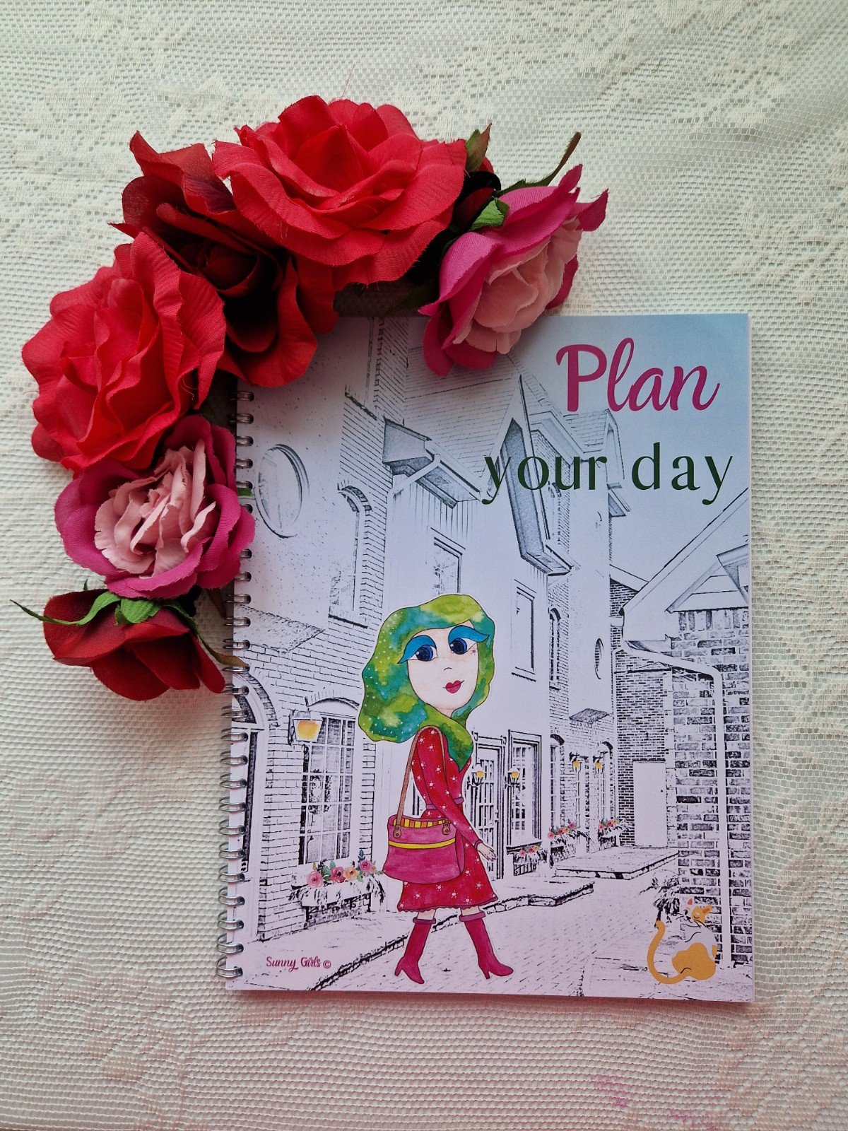 Datumloze Agenda/ Planner 19*25 cm ringband; Plan your day, zet je stappen, bepaal je koers - 71783.jpeg Datumloze Agenda/ Planner 19*25 cm ringband; Plan your day, zet je stappen, bepaal je koers