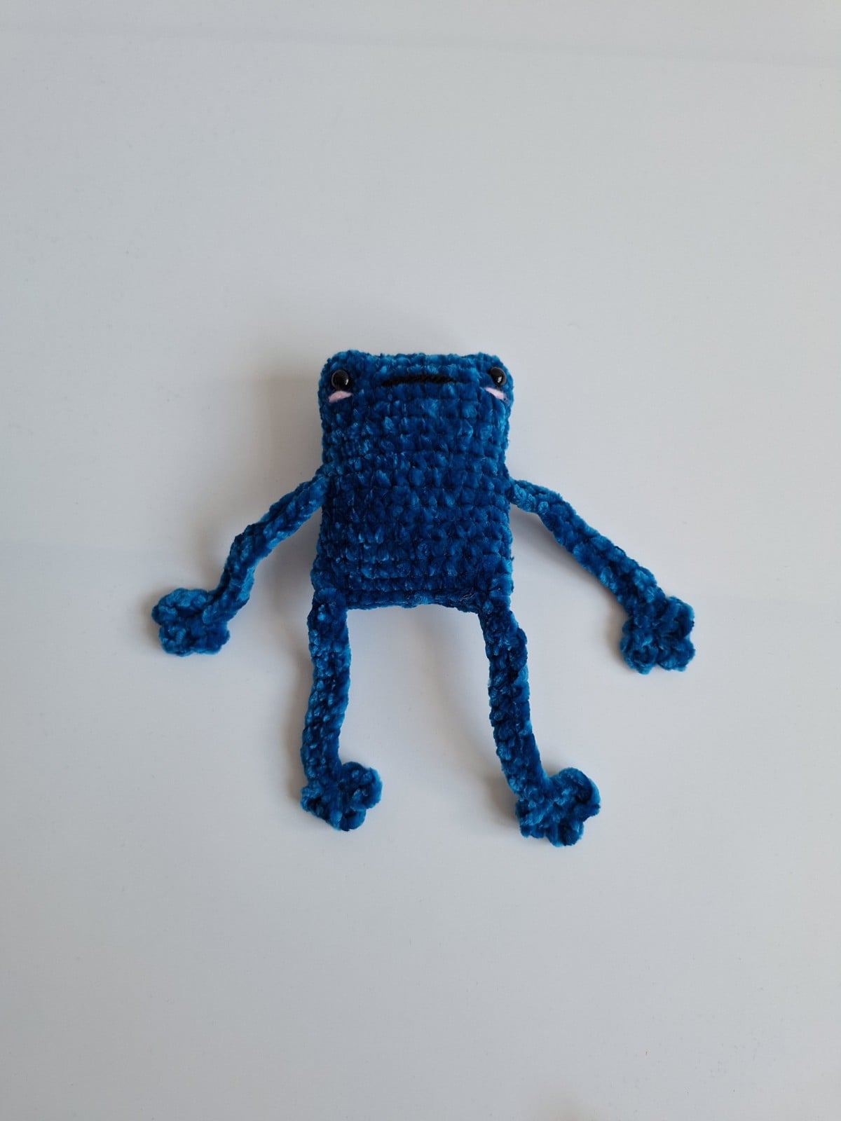 Gehaakte knuffel 'Petrol kikker'