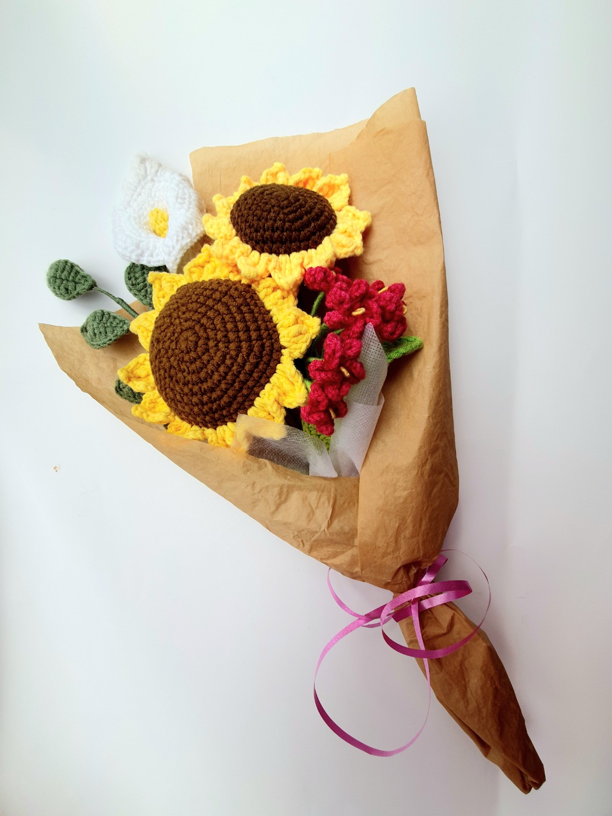 gehaakte bloemen boeket