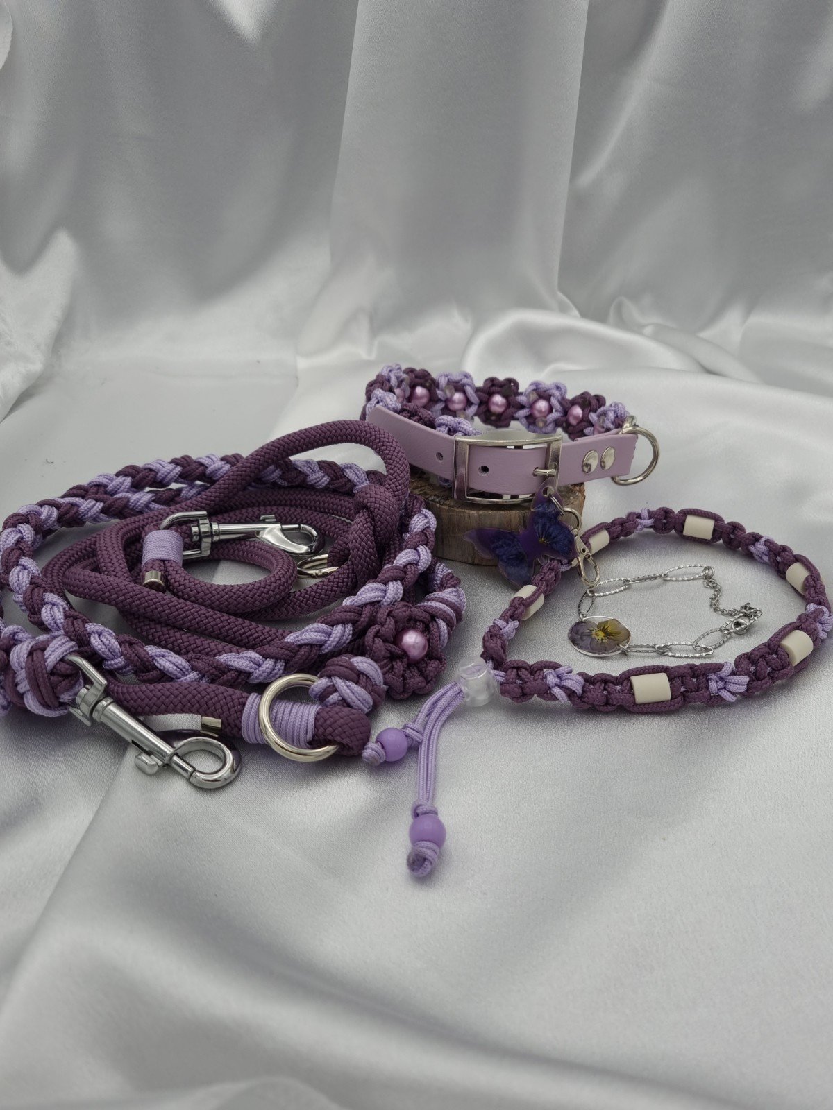 Unieke handgemaakte set voor hond en baas – Lavendel - 75082.jpeg Unieke handgemaakte set voor hond en baas – Lavendel
