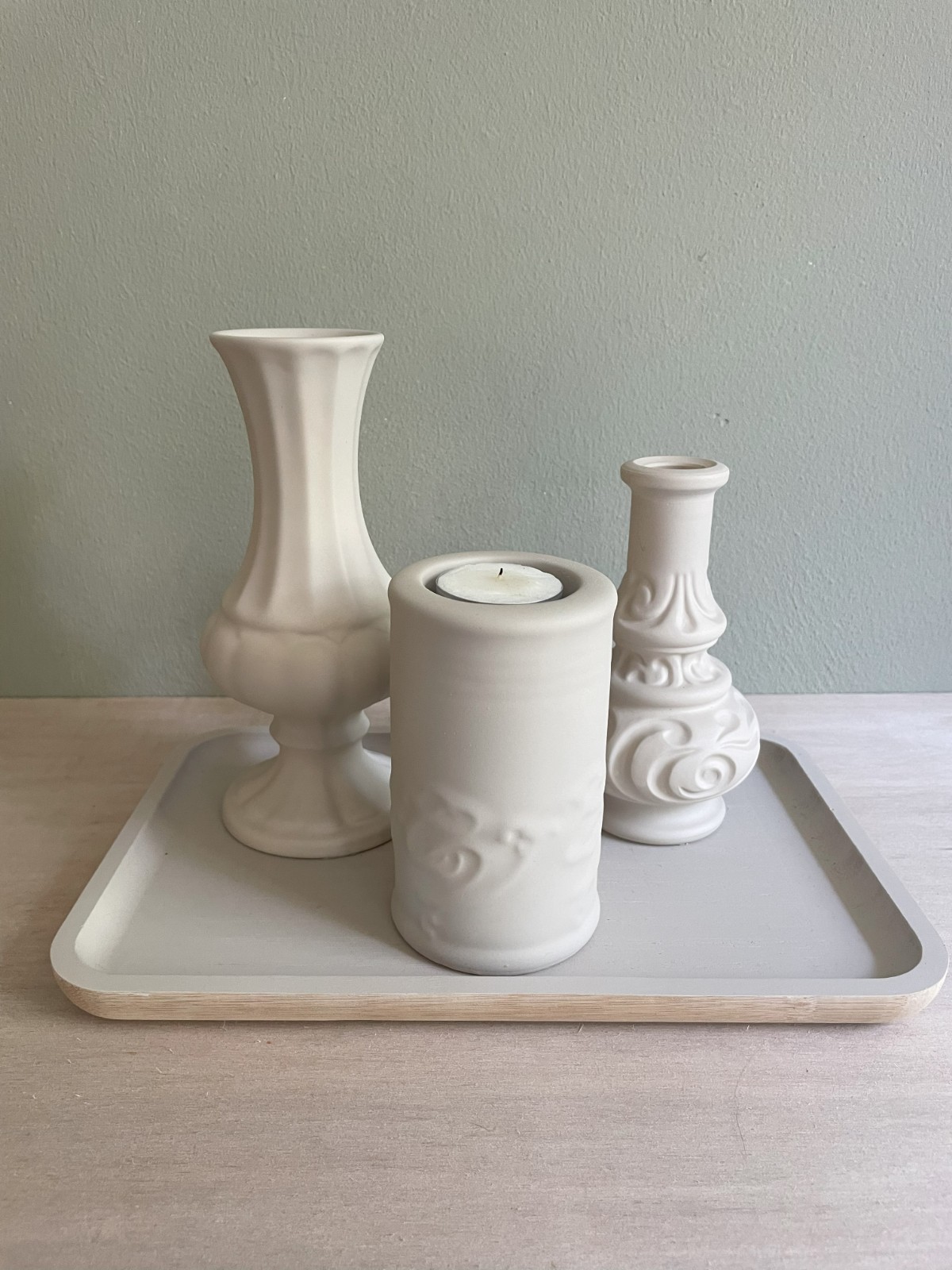 Bloemenplank groot met kaarsenstandaard recycled - 76958.jpeg Bloemenplank groot met kaarsenstandaard recycled