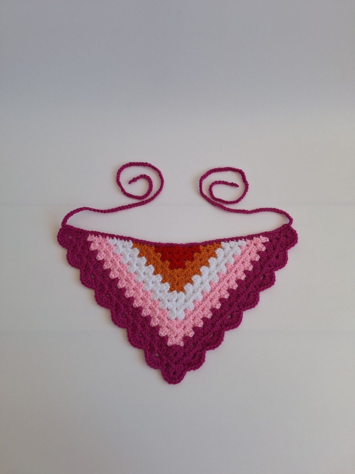 Gehaakte bandana 'Lesbische vlag'