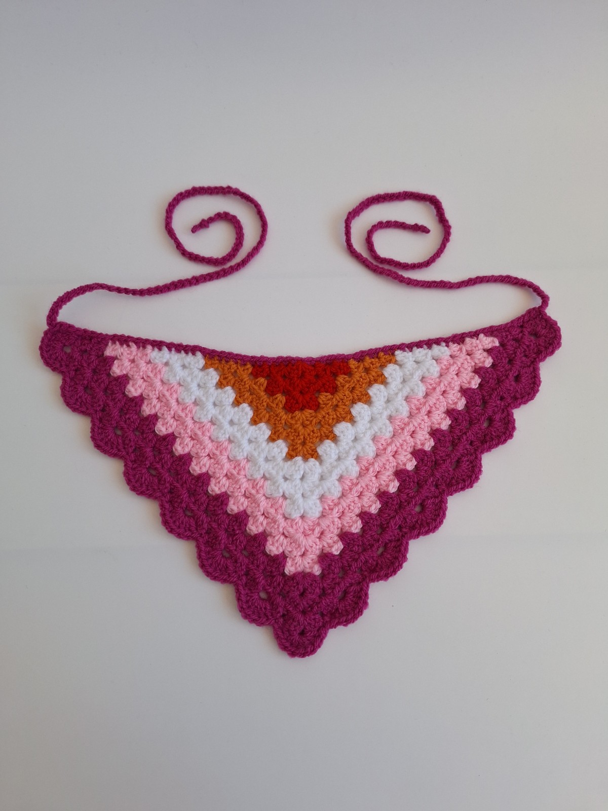 Gehaakte bandana 'Lesbische vlag'