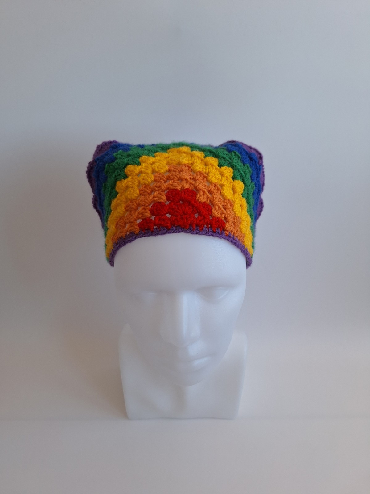 Gehaakte bandana 'Pride regenboog vlag'