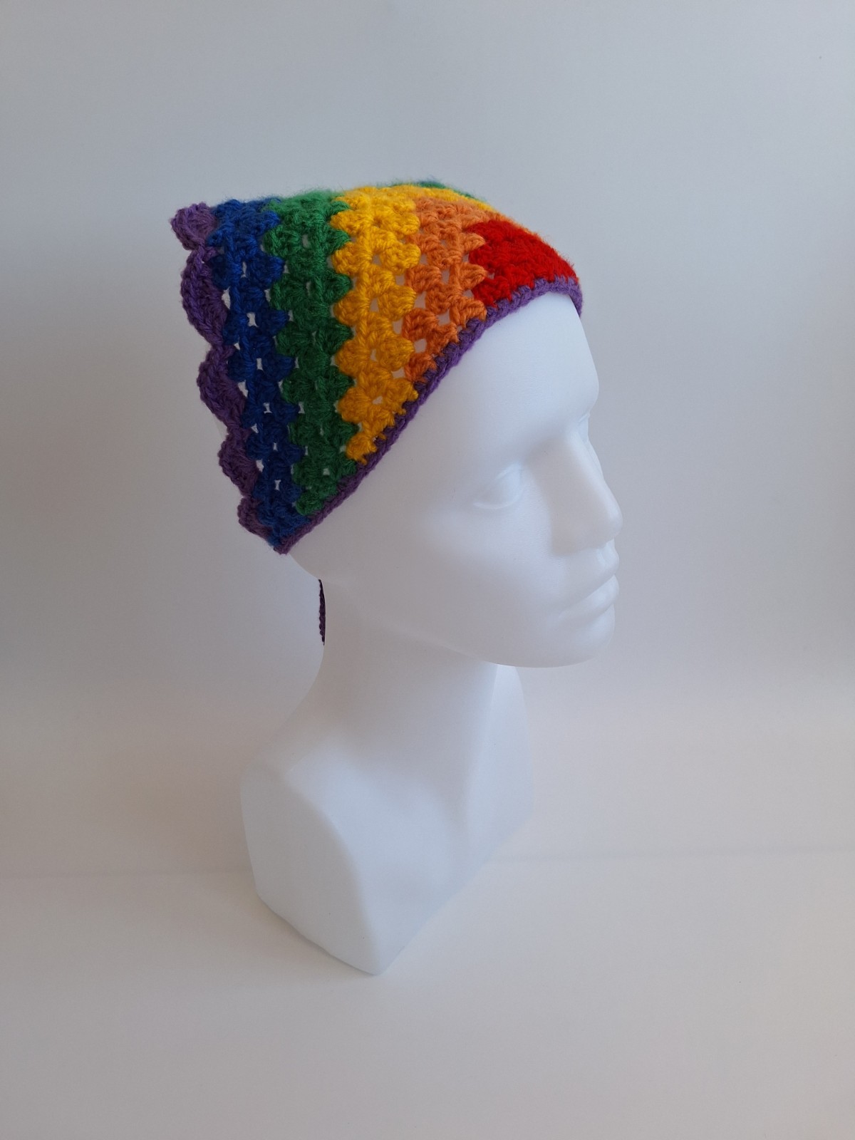 Gehaakte bandana 'Pride regenboog vlag'