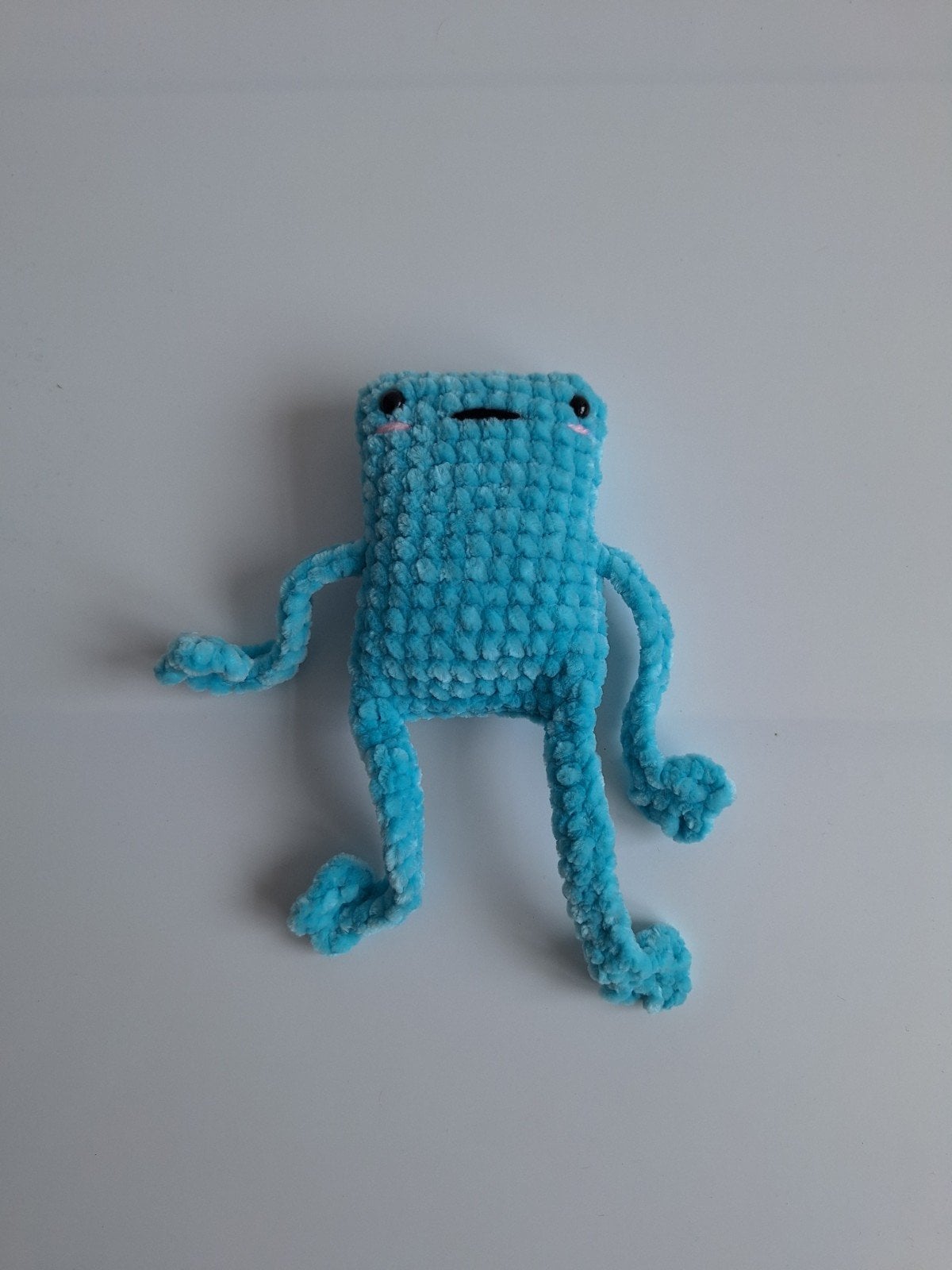 Gehaakte knuffel 'Turquoise kikker' - 76644.jpeg Gehaakte knuffel 'Turquoise kikker'