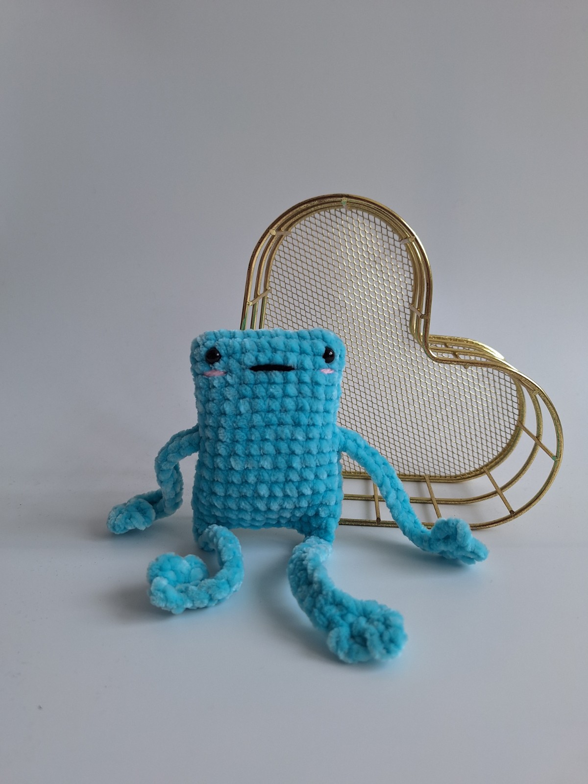 Gehaakte knuffel 'Turquoise kikker' - 76646.jpeg Gehaakte knuffel 'Turquoise kikker'