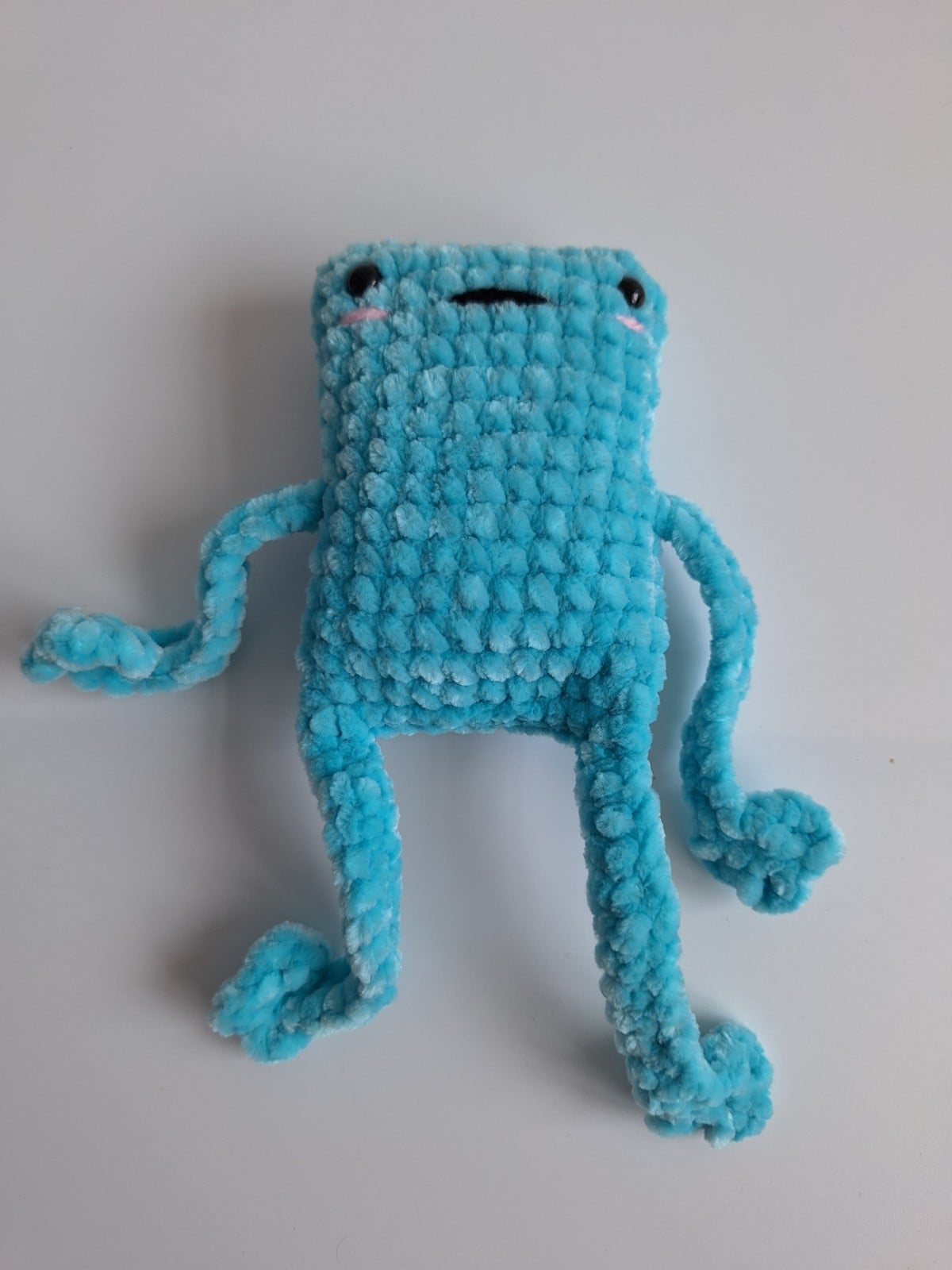 Gehaakte knuffel 'Turquoise kikker' - 76647.jpeg Gehaakte knuffel 'Turquoise kikker'