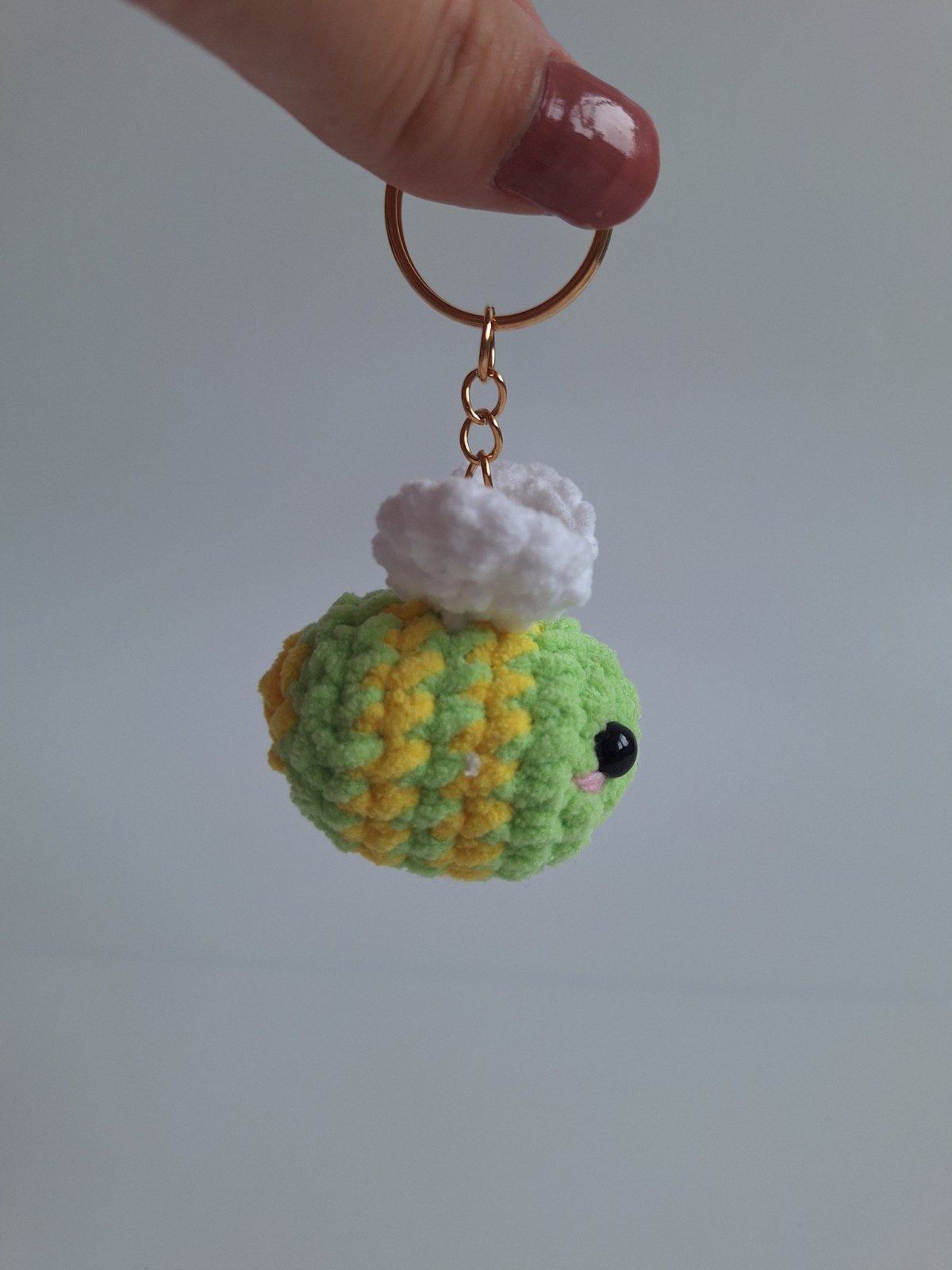 Gehaakte sleutelhanger 'Citrus bij'