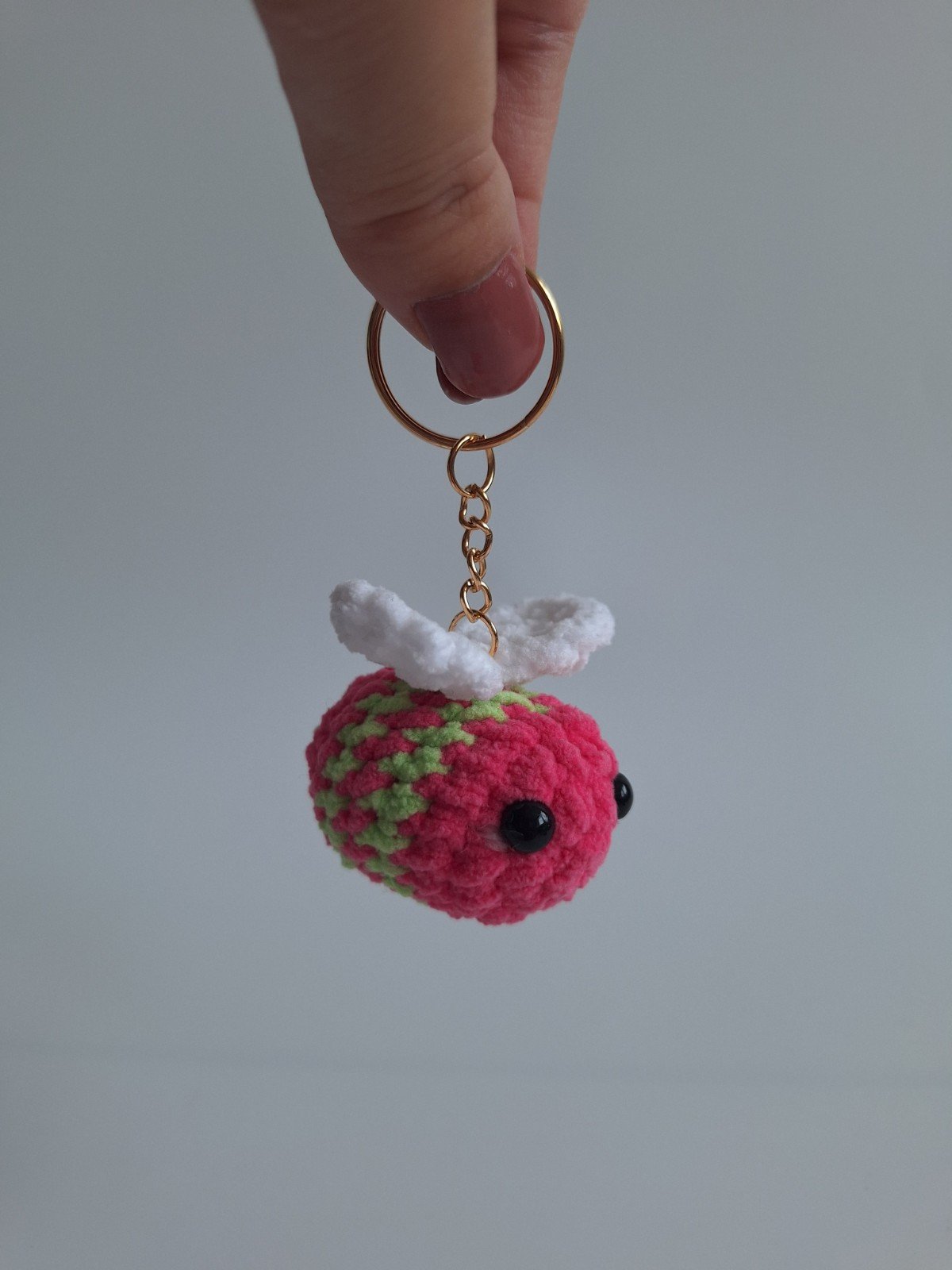 Gehaakte sleutelhanger 'Watermeloen bij' - 78890 Gehaakte sleutelhanger 'Watermeloen bij'