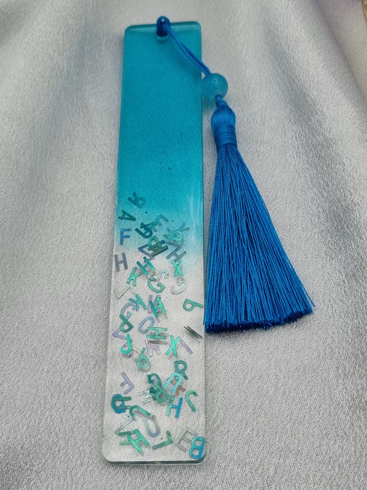 Boekenlegger ´letters´ blauw