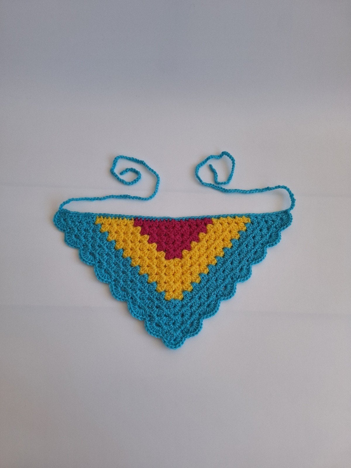 Gehaakte bandana 'Panseksuele vlag' - 82275 Gehaakte bandana 'Panseksuele vlag'