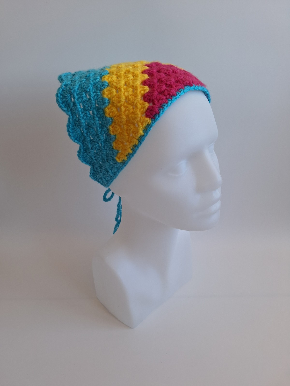 Gehaakte bandana 'Panseksuele vlag' - 82281 Gehaakte bandana 'Panseksuele vlag'