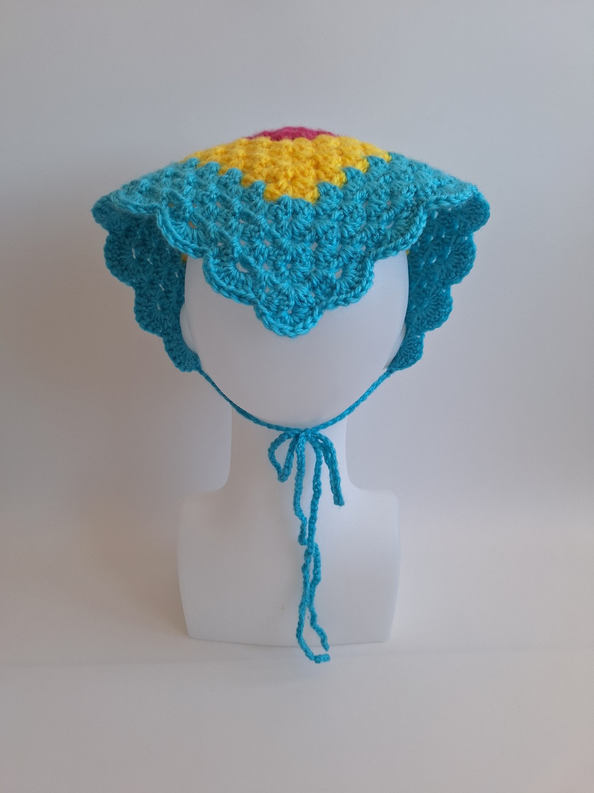 Gehaakte bandana 'Panseksuele vlag' - 82282 Gehaakte bandana 'Panseksuele vlag'