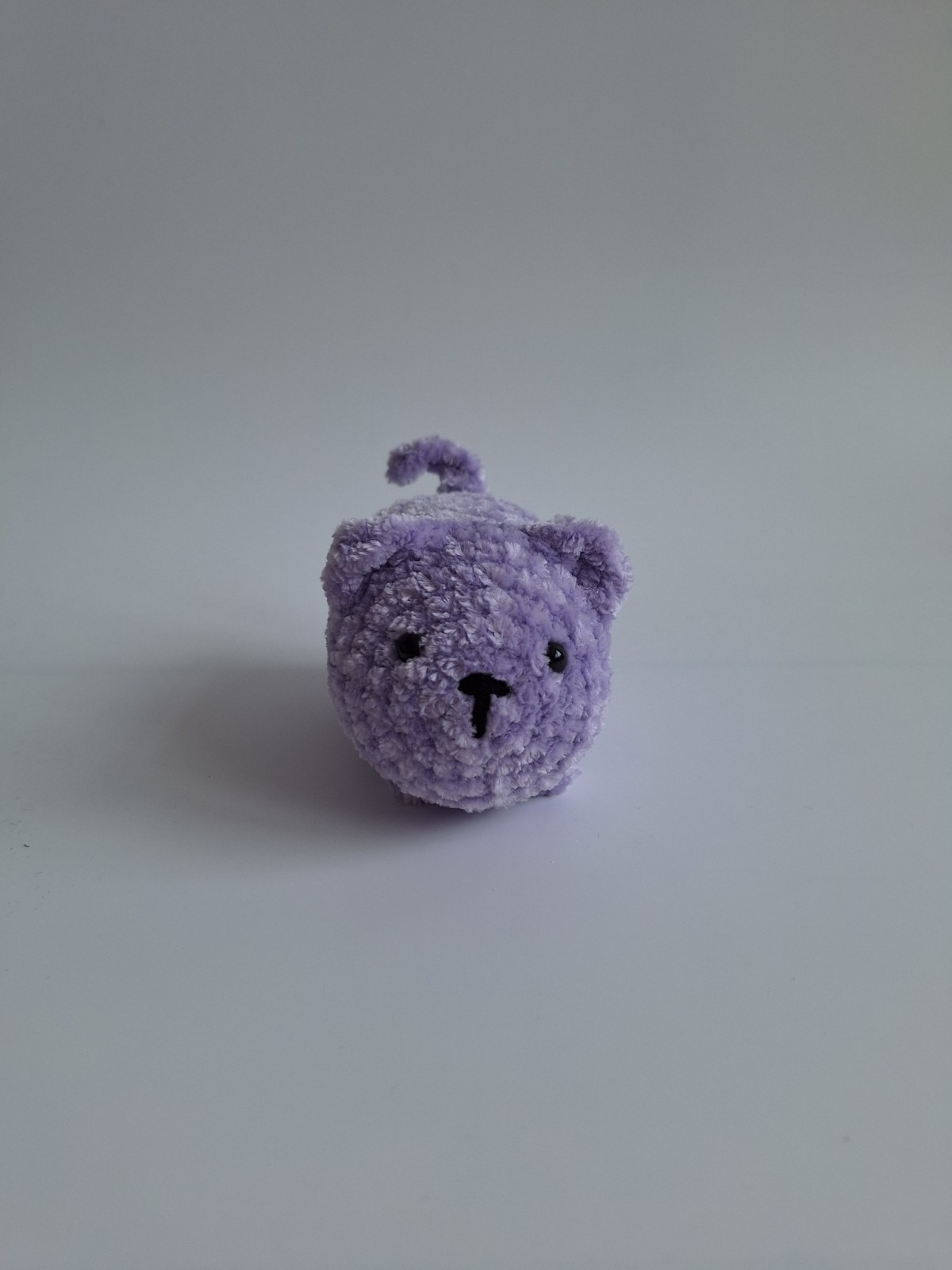 Gehaakte knuffel 'Lila kat'