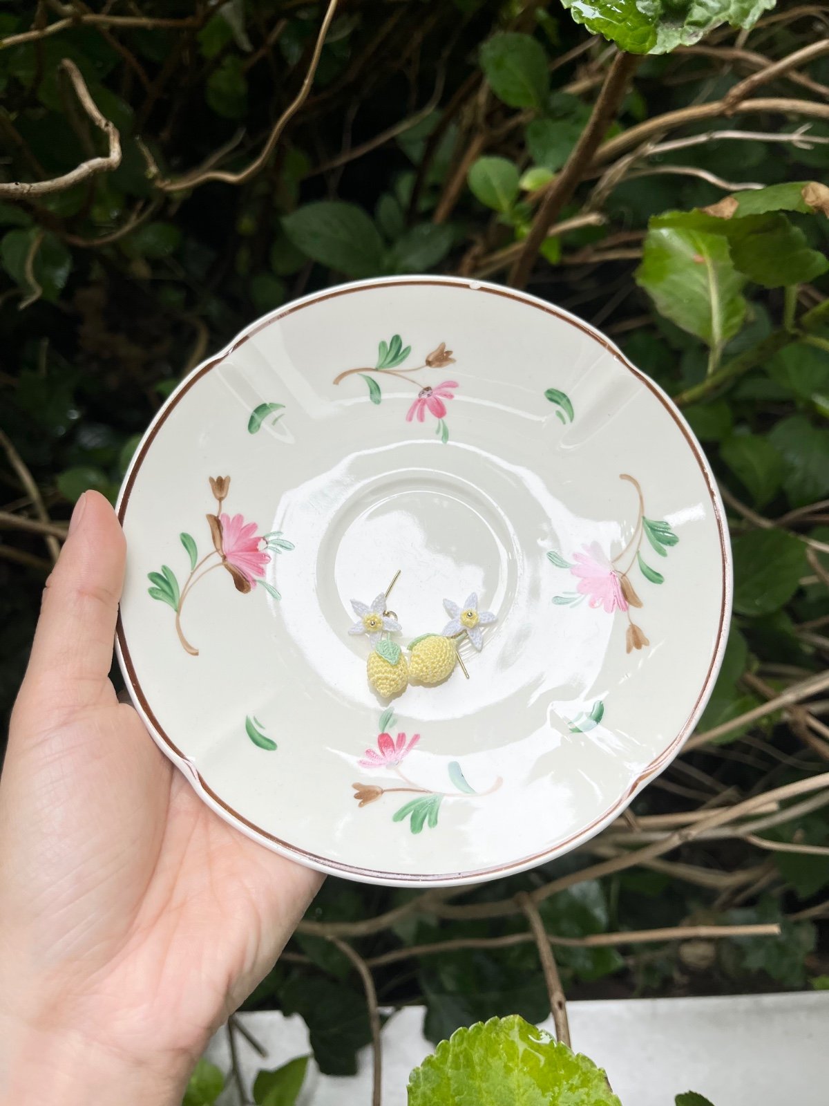 Micro Gehaakte Citroen Oorbellen - 83200 Micro Gehaakte Citroen Oorbellen