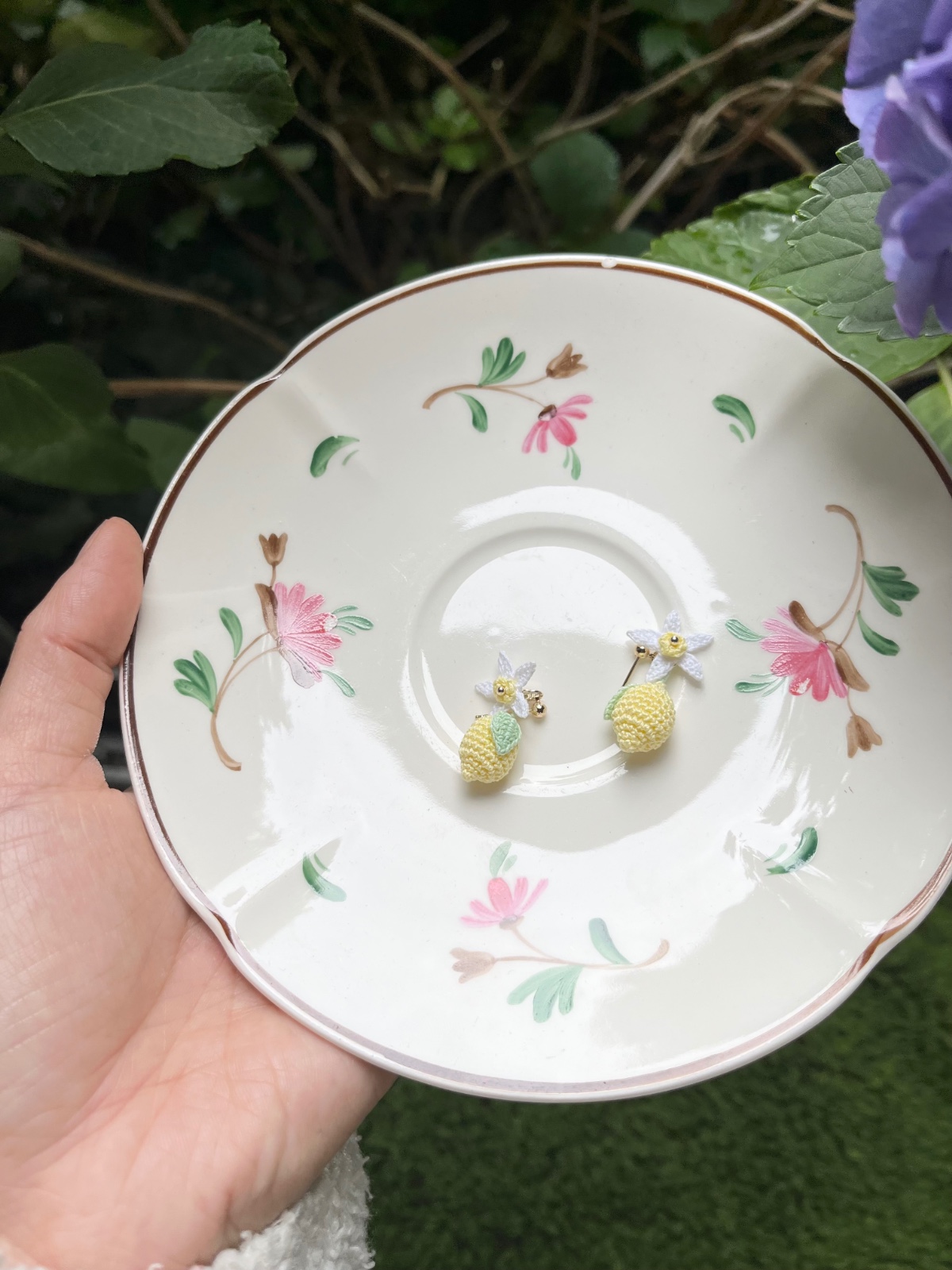 Micro Gehaakte Citroen Oorbellen - 83201 Micro Gehaakte Citroen Oorbellen