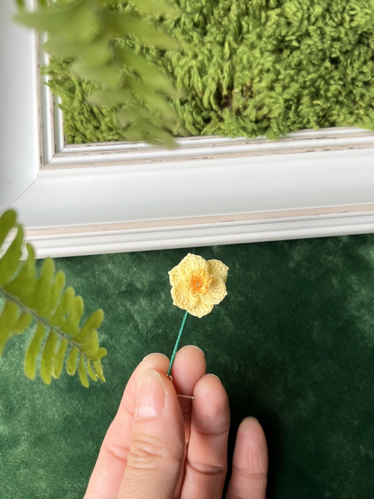 Micro Gehaakte Narcis Oorbellen - 73807 Micro Gehaakte Narcis Oorbellen