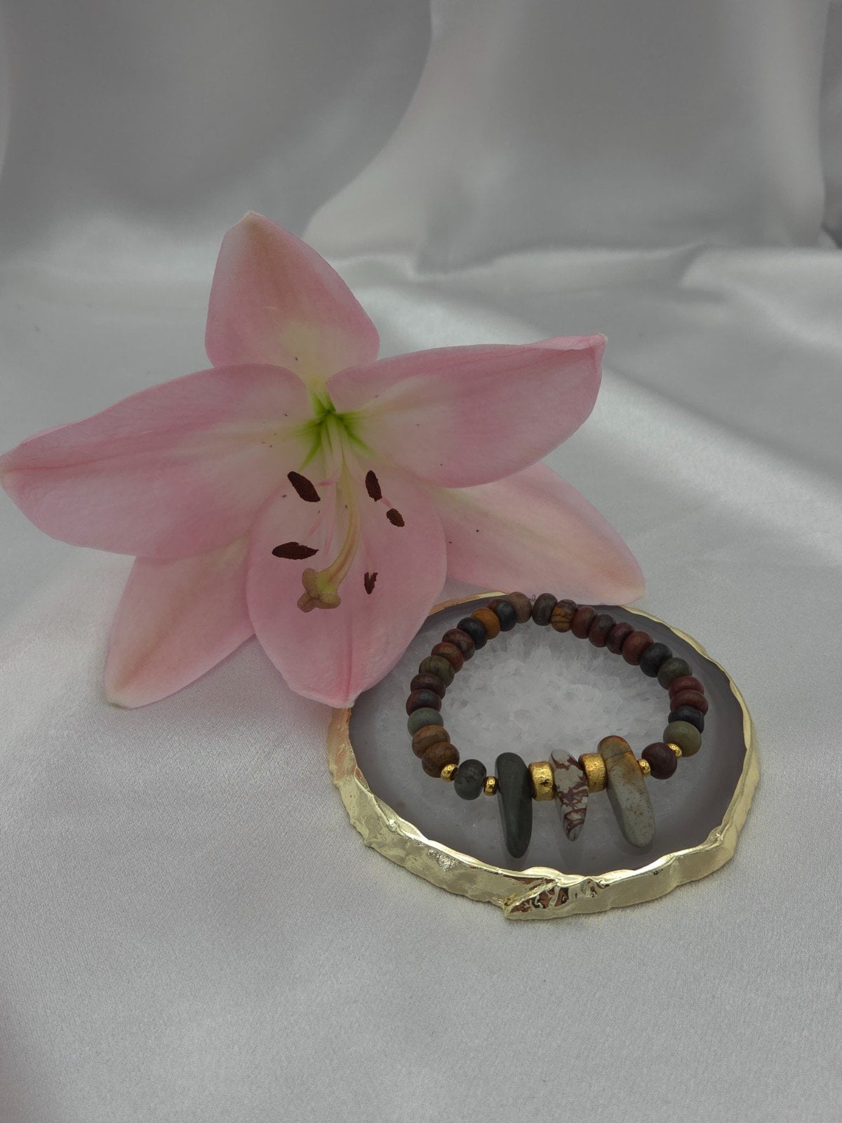 Picasso Jaspis armband – elastiek - 82622 Picasso Jaspis armband – elastiek