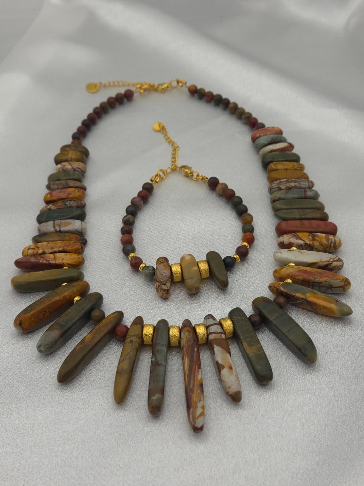 Picasso Jaspis armband – verstelbaar