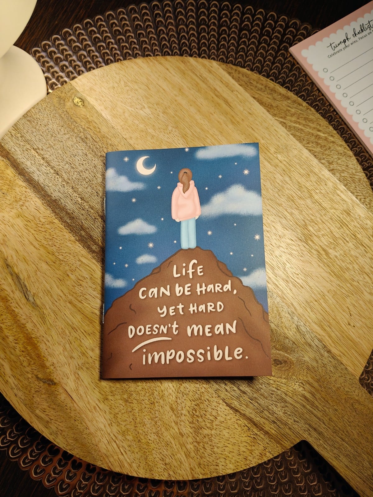 Notitieboek met zacht cover "Life Can be Hard" - A6 - Motiverend