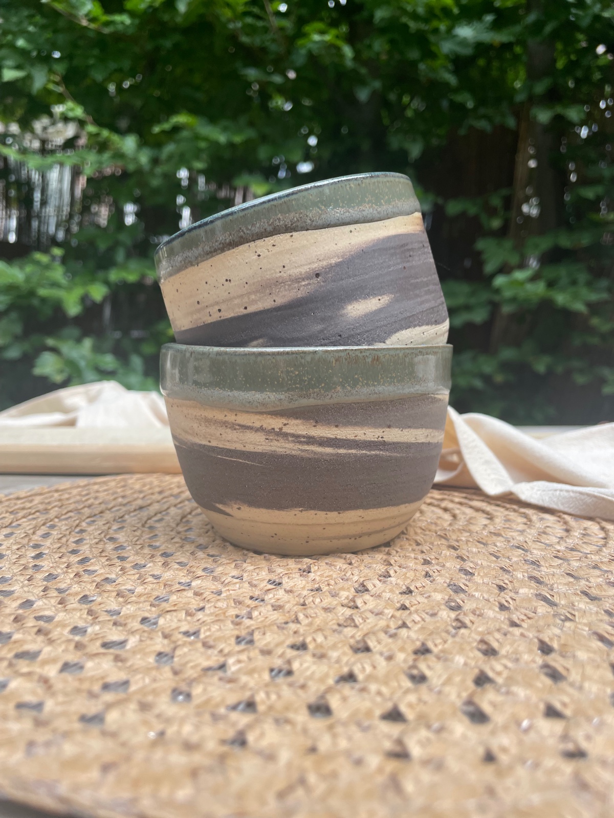 Cappuccino & Koffie kopjes marbled effect - 88123 Set van 2 Cappuccino of grote koffiekopjes