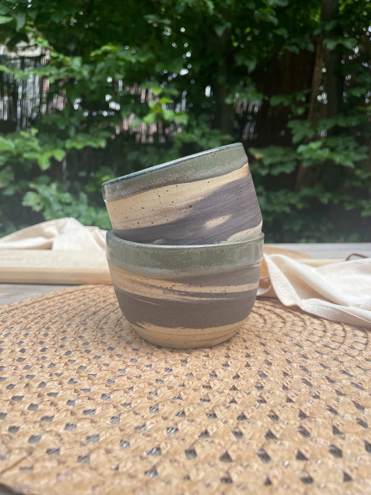 Cappuccino & Koffie kopjes marbled effect - 88128 Set van 2 Cappuccino of grote koffiekopjes