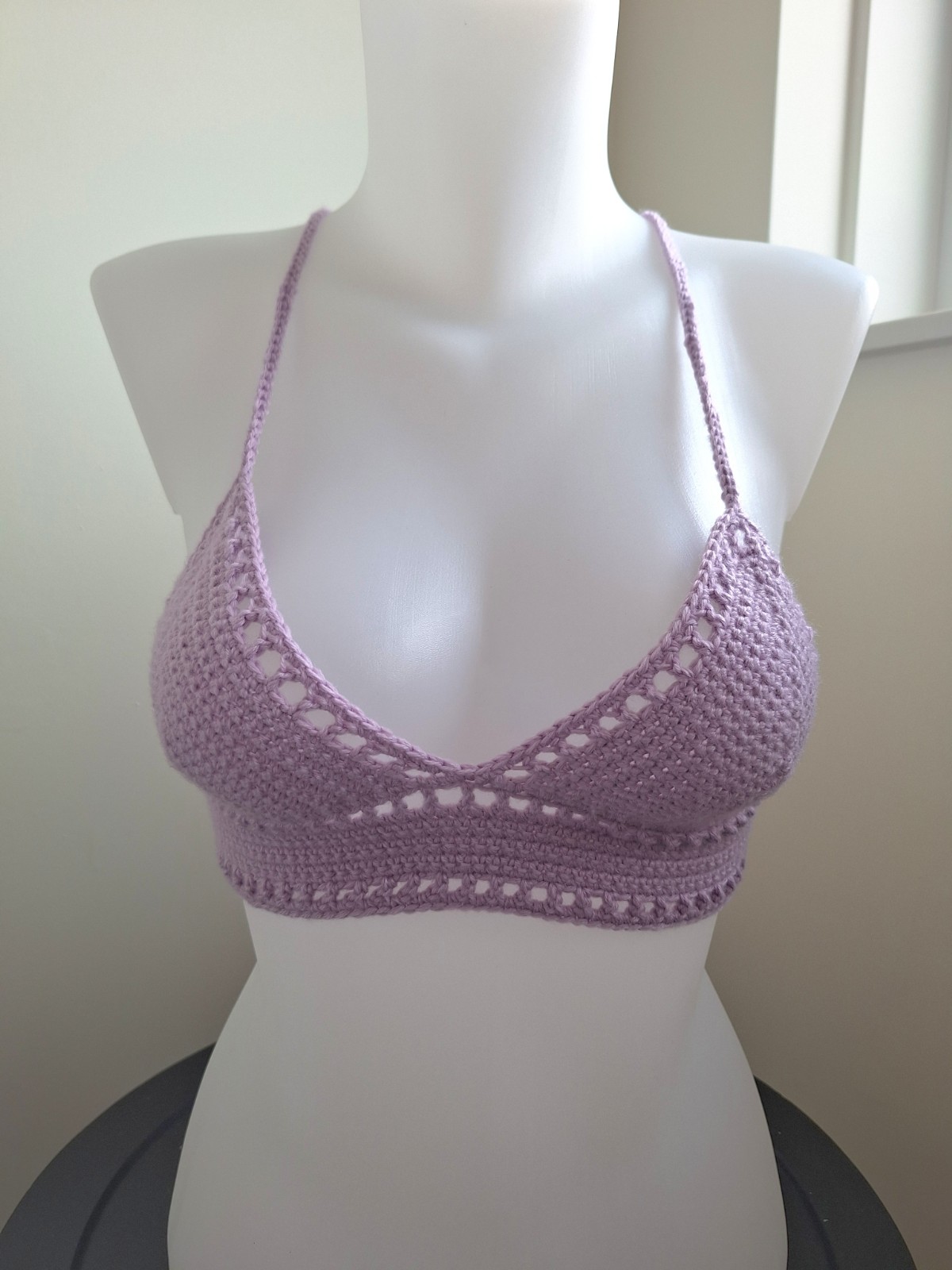 Gehaakt topje 'Boho top lila' - 88173 Gehaakt topje 'Boho top lila'