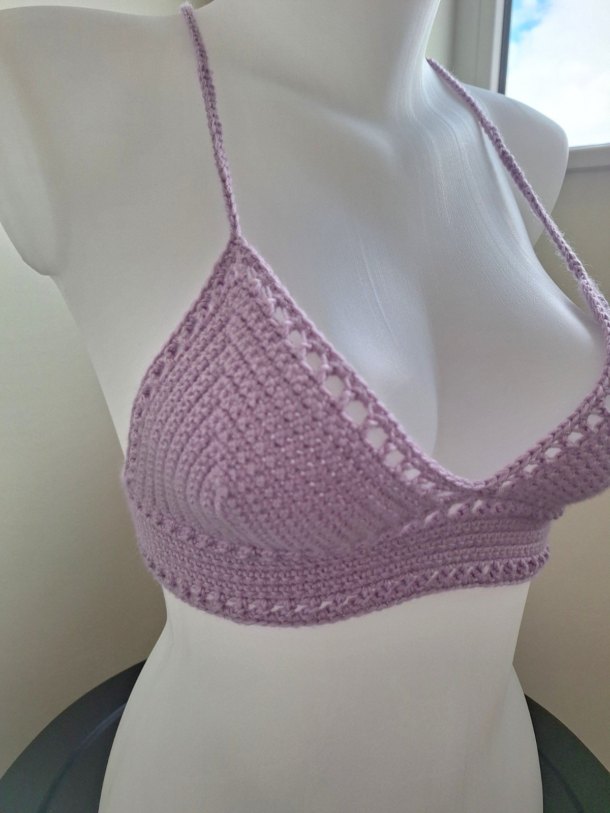 Gehaakt topje 'Boho top lila' - 88178 Gehaakt topje 'Boho top lila'