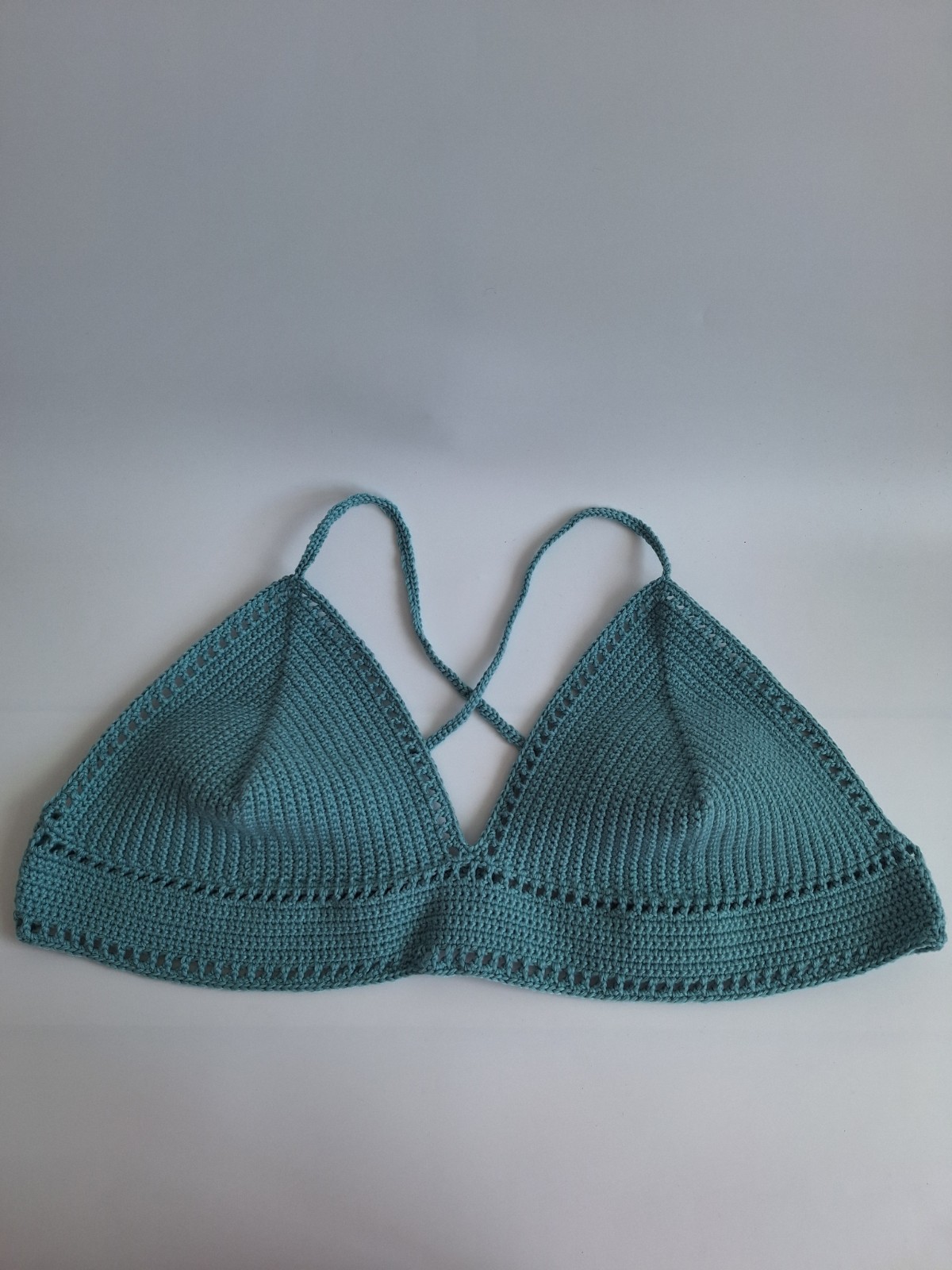 Gehaakt topje 'Boho top turquoise' - 88209 Gehaakt topje 'Boho top turquoise'