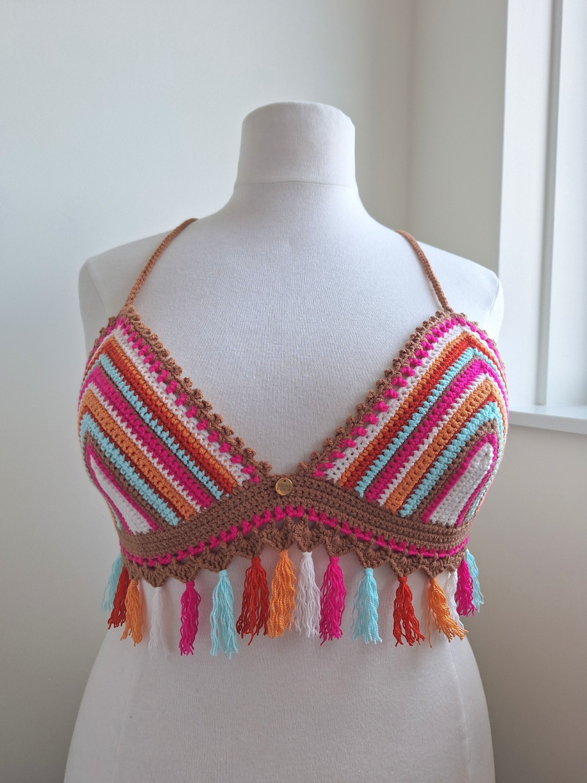 Gehaakt topje 'Gigi top tropisch'