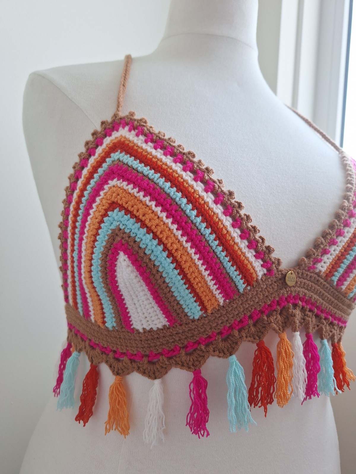 Gehaakt topje 'Gigi top tropisch'