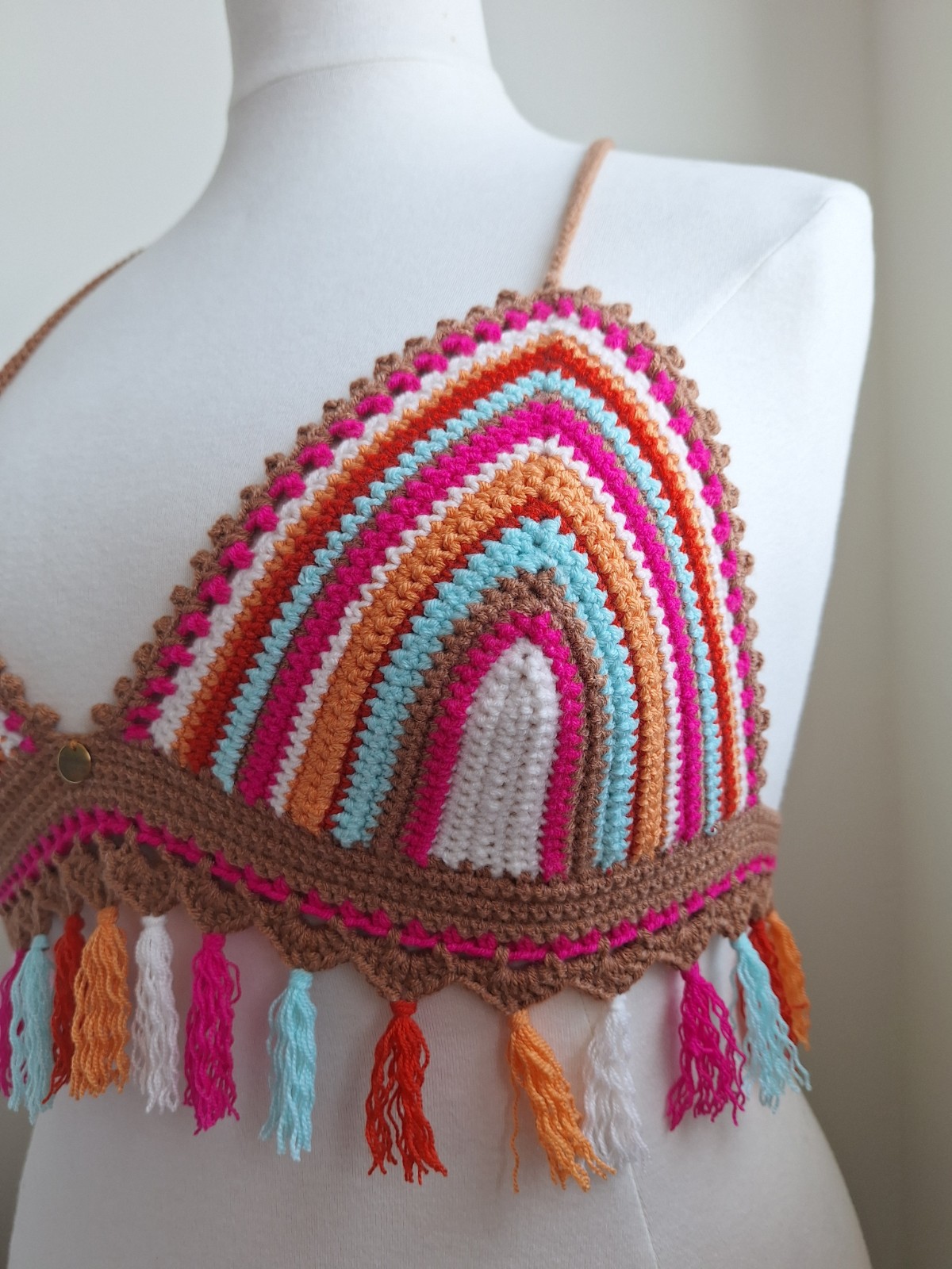 Gehaakt topje 'Gigi top tropisch'