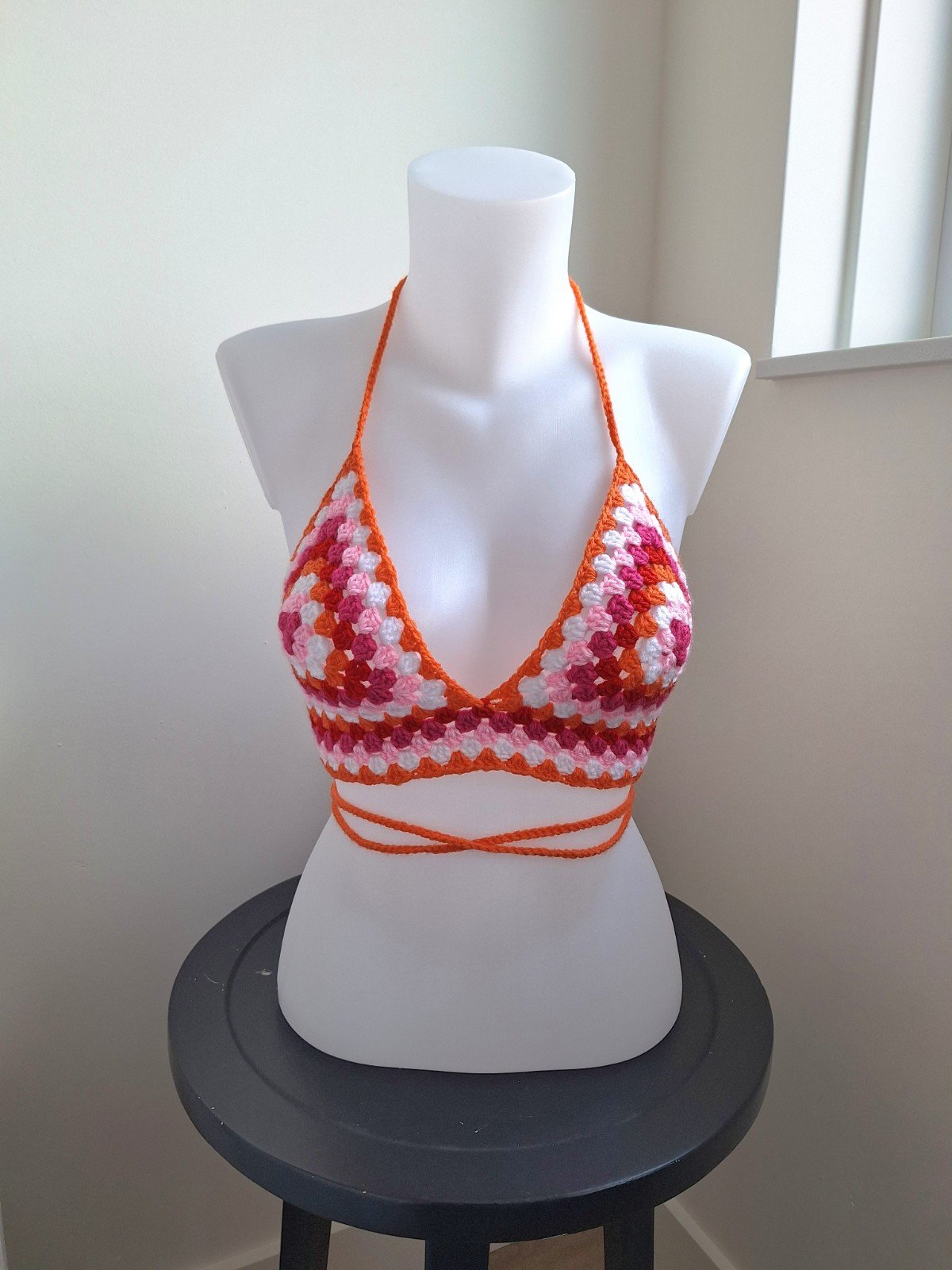 Gehaakt topje 'Pride lesbische vlag' - 85525 Gehaakt topje 'Pride lesbische vlag'