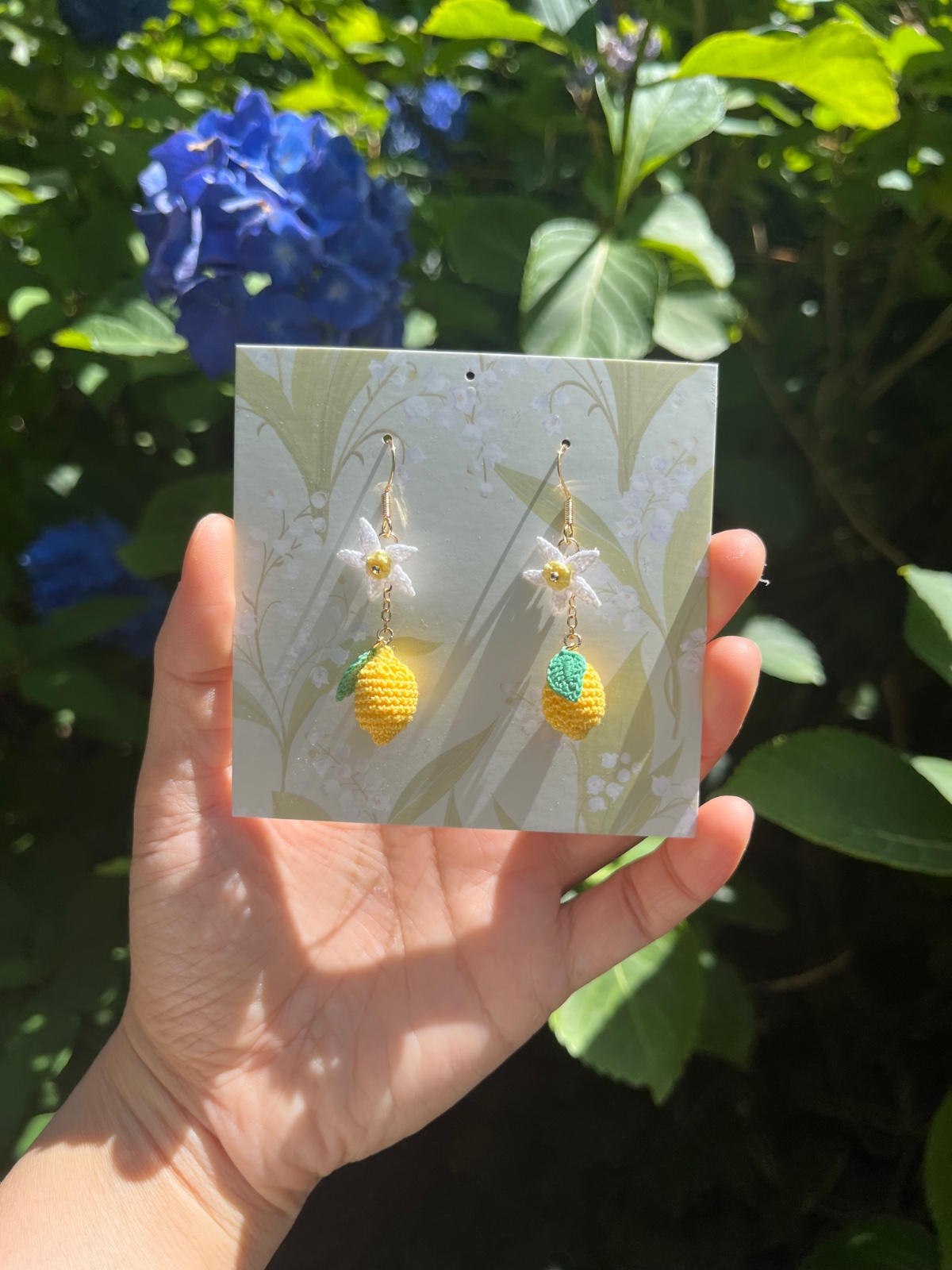 Gehaakte Citroen Oorbellen – Handgemaakte Fruit Hangers - 84642 Gehaakte Citroen Oorbellen – Handgemaakte Fruit Hangers