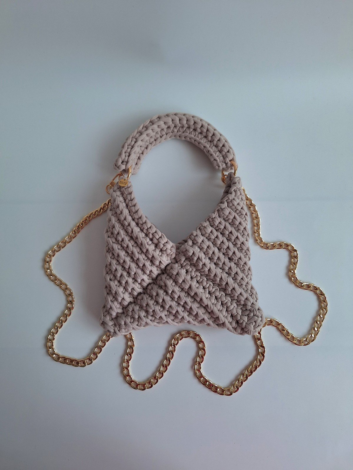 Gehaakte crossbody tas 'Beige'