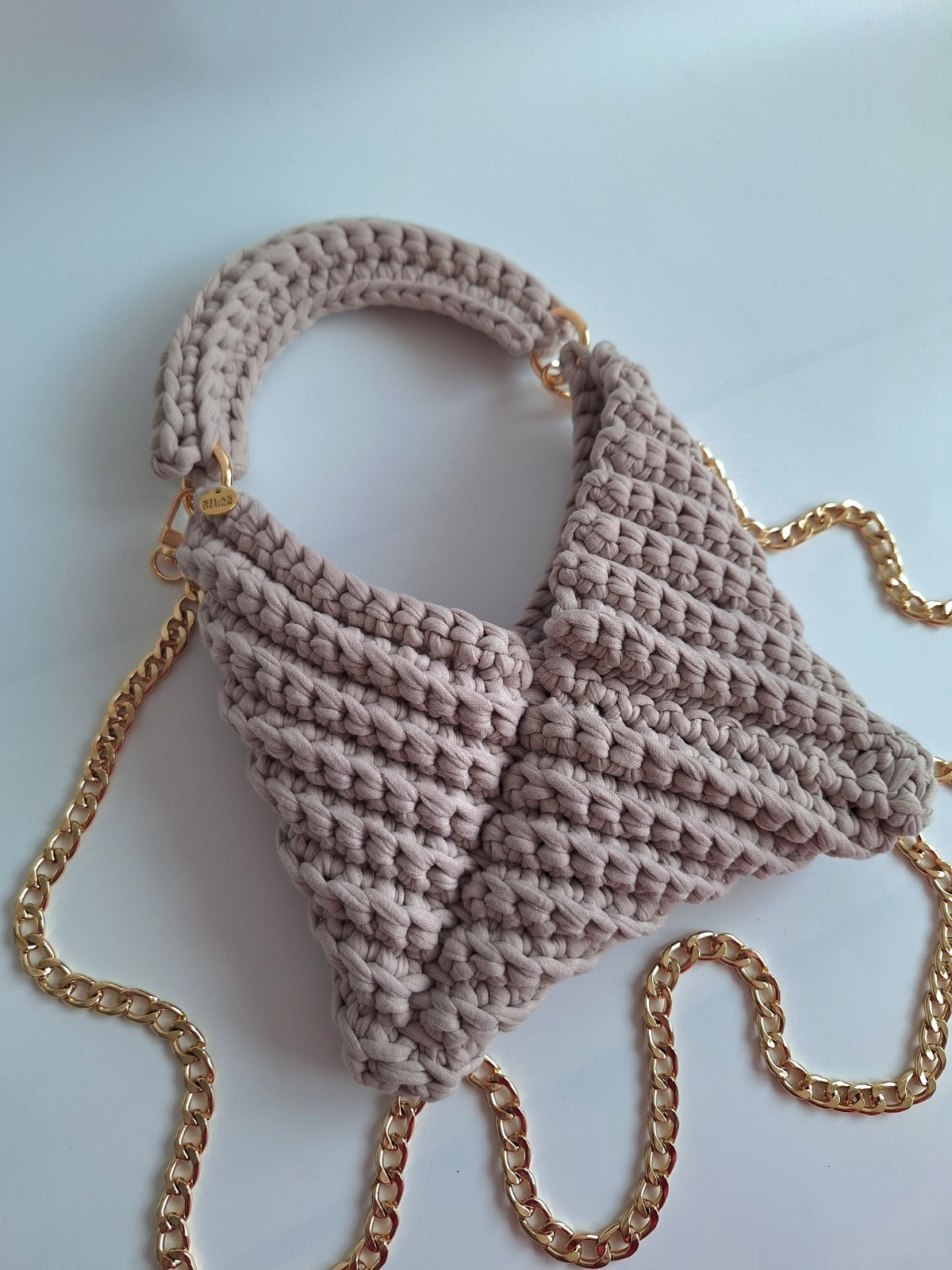 Gehaakte crossbody tas 'Beige'