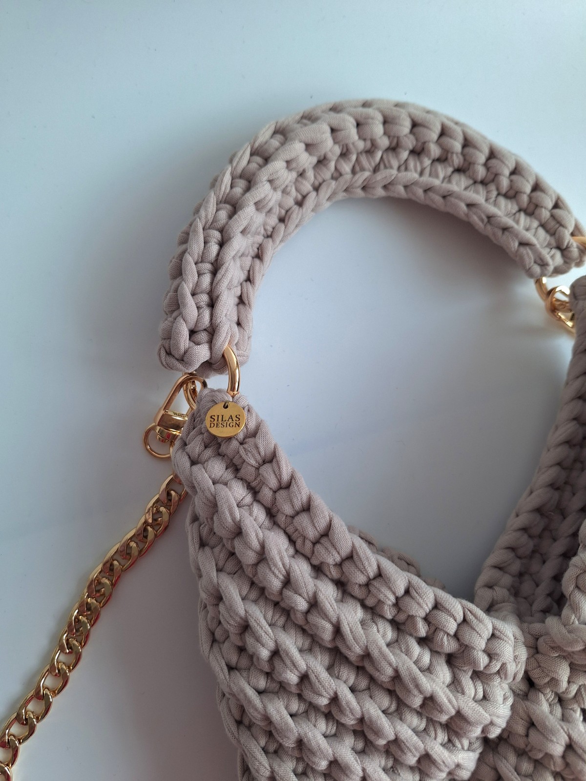 Gehaakte crossbody tas 'Beige'