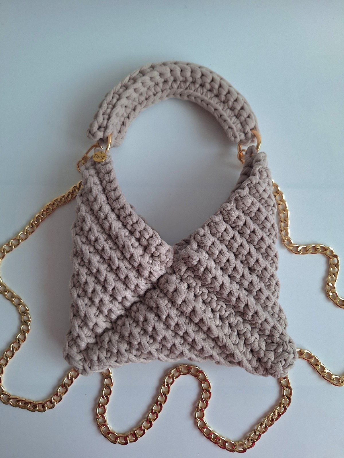 Gehaakte crossbody tas 'Beige'