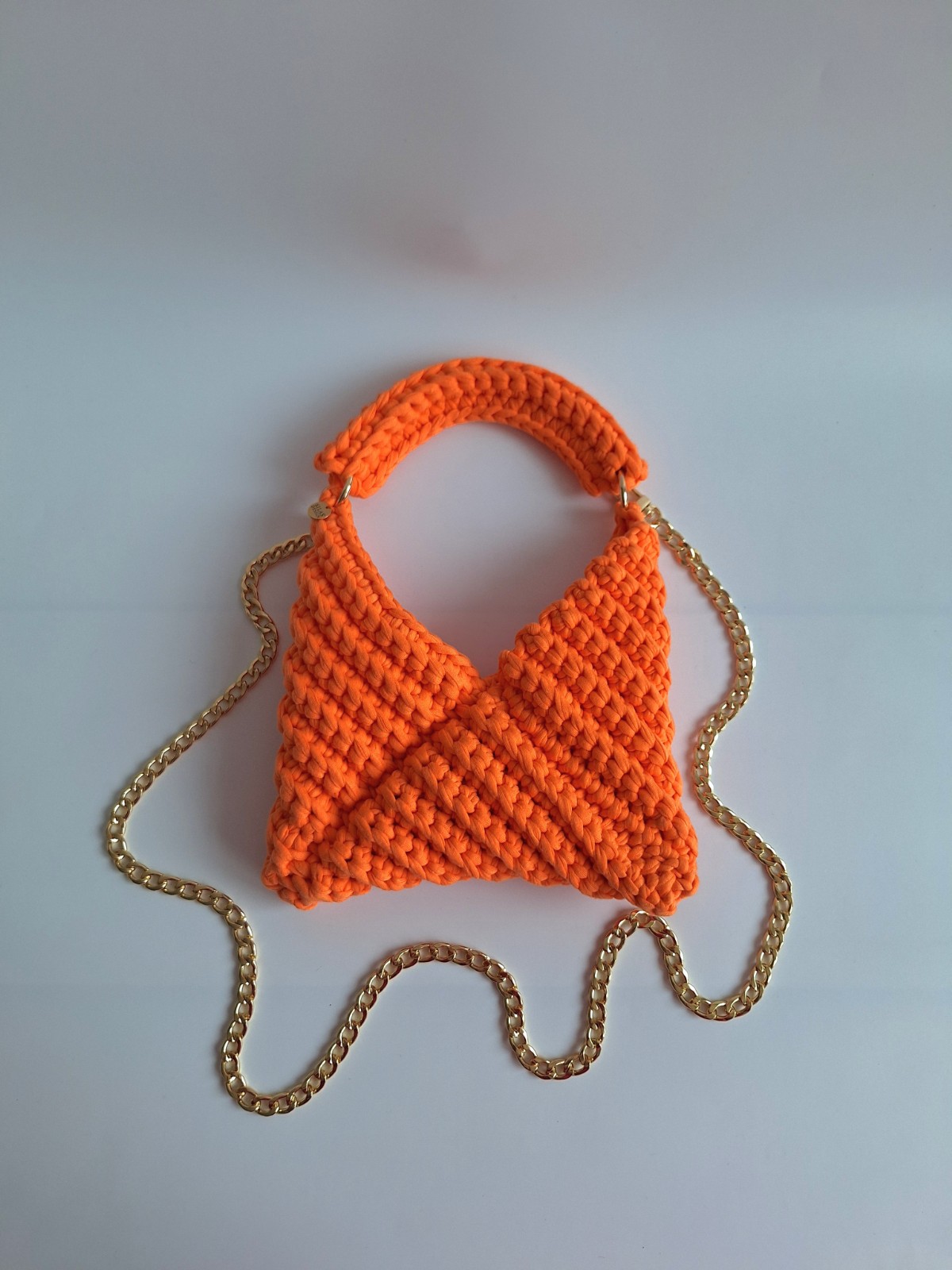 Gehaakte crossbody tas 'Oranje'