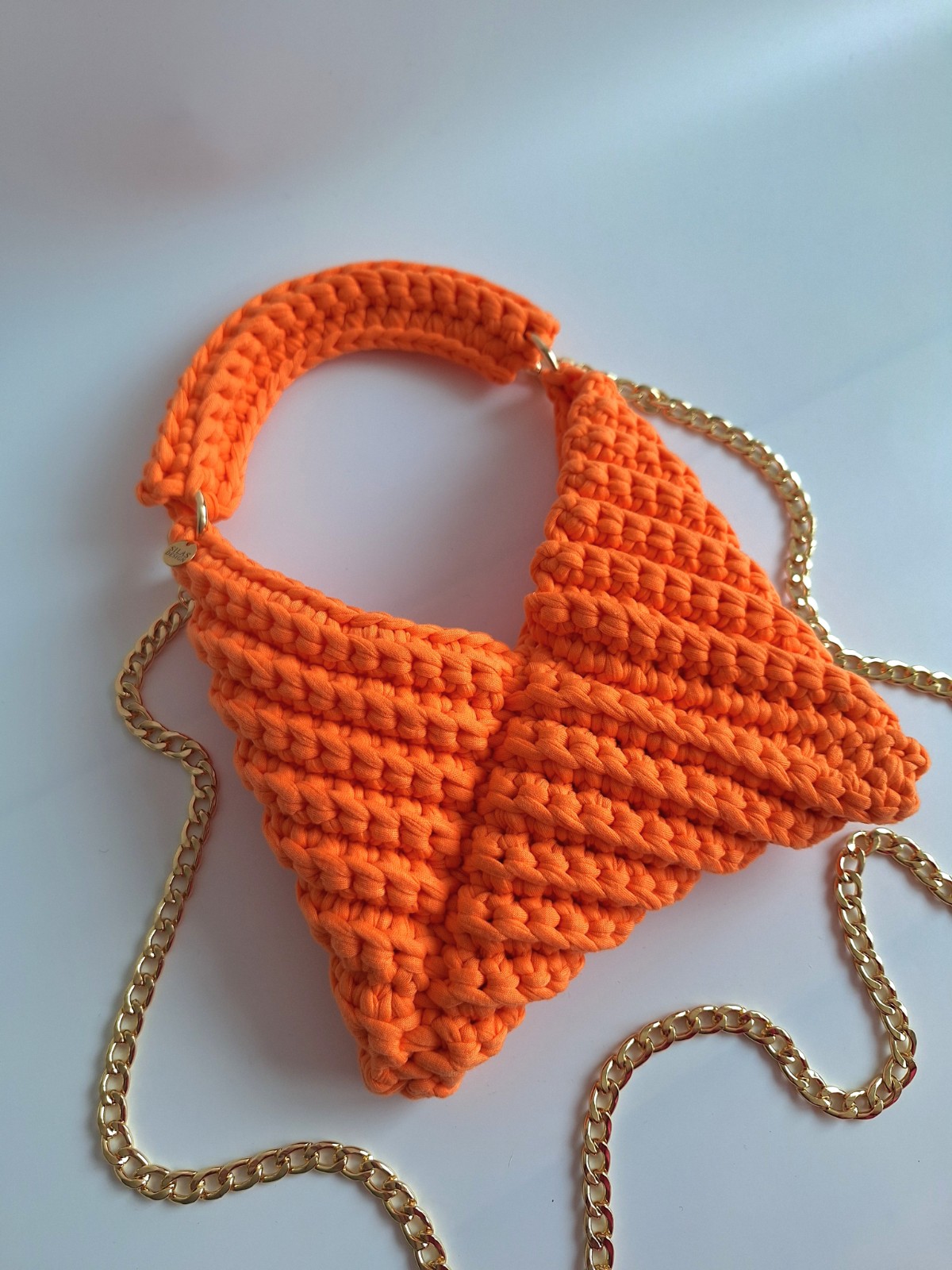 Gehaakte crossbody tas 'Oranje'
