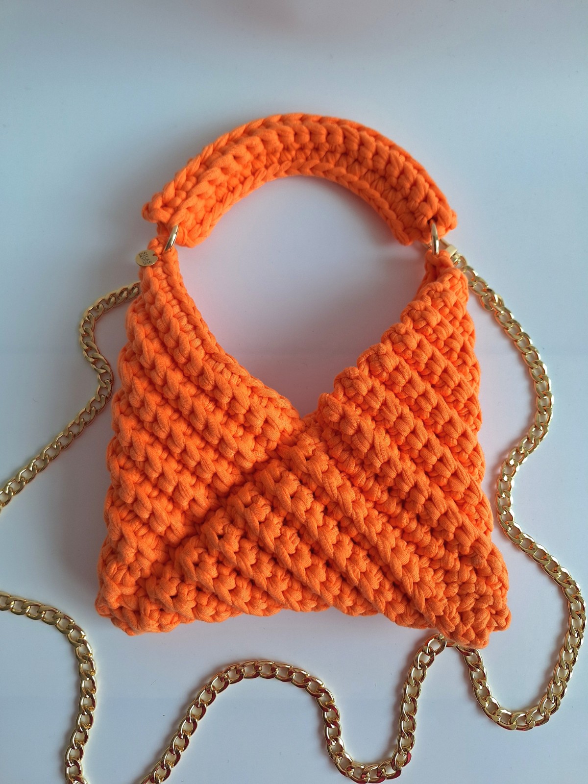 Gehaakte crossbody tas 'Oranje'